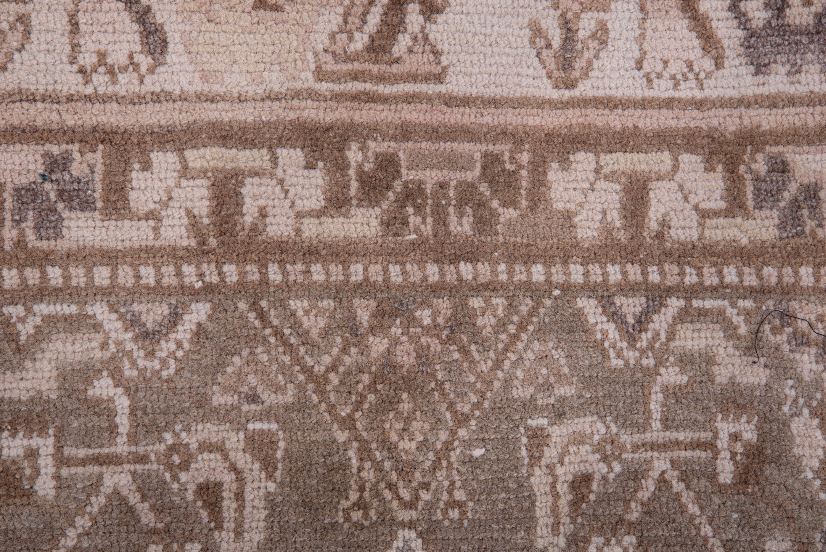 Persian Hamedan runner rug in taupe and dusty rose, view 11 of 16