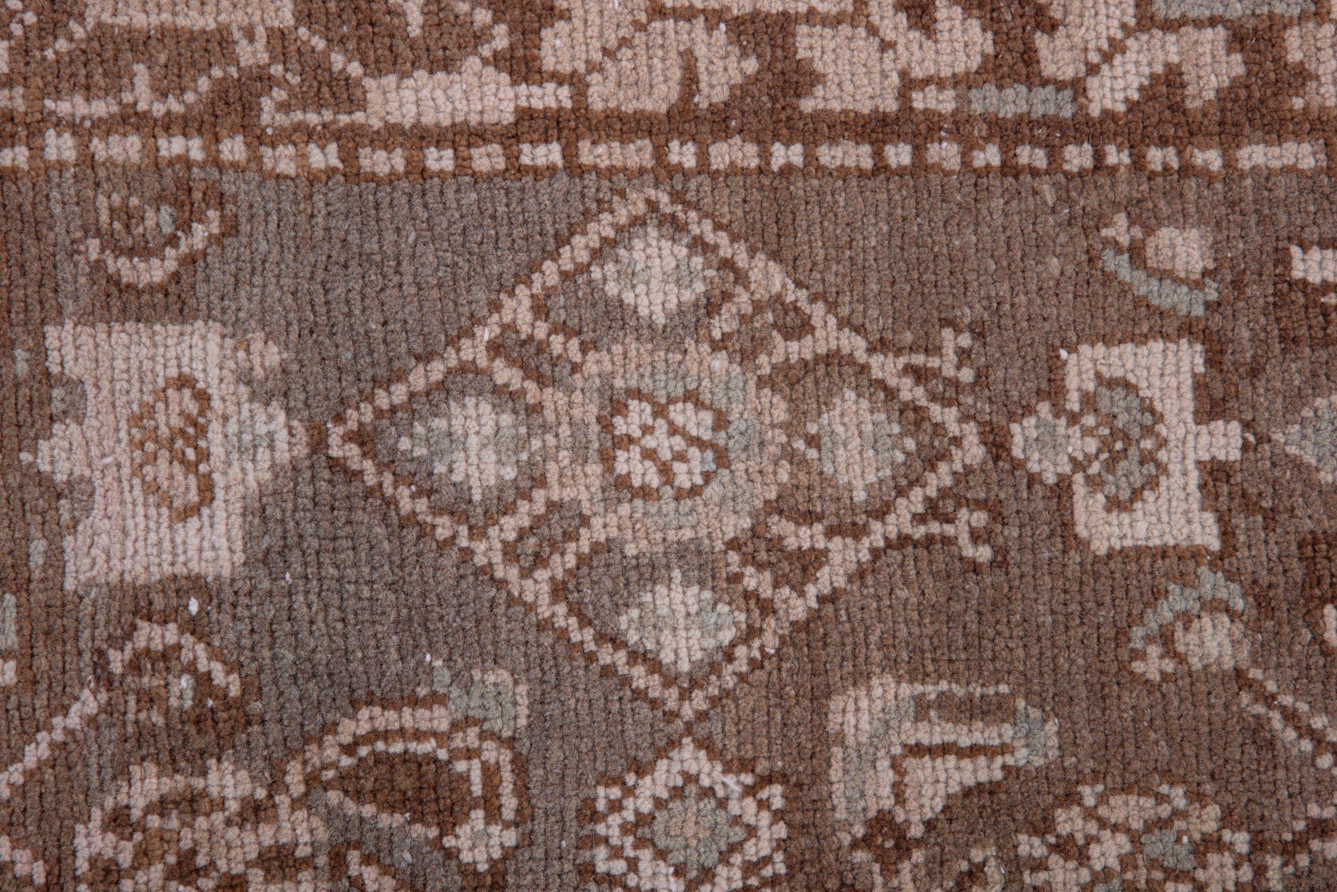 Persian Hamedan runner rug in taupe and dusty rose, view 12 of 16