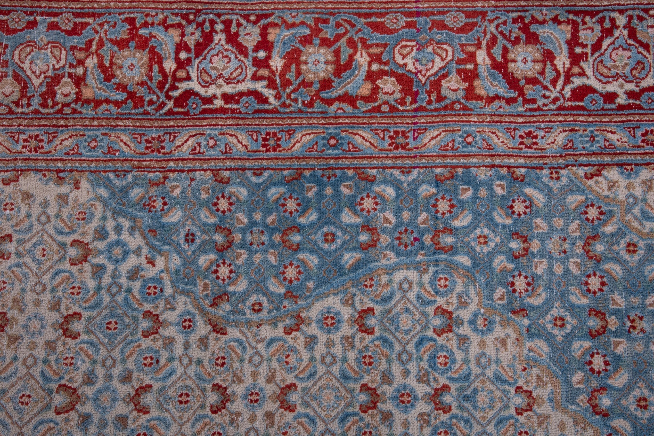 Persian Birjand area rug in cream and rust, view 11 of 17