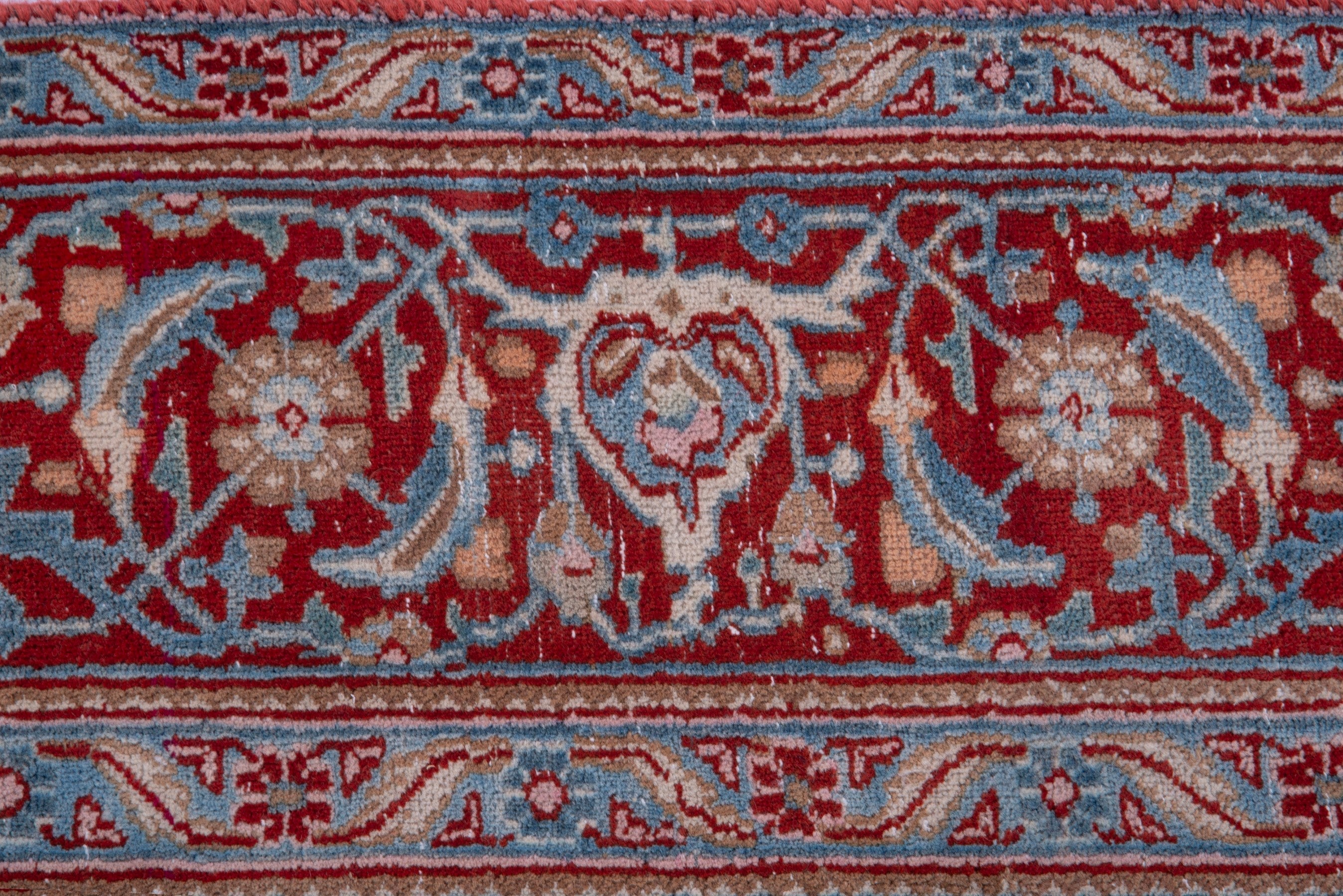 Persian Birjand area rug in cream and rust, view 12 of 17