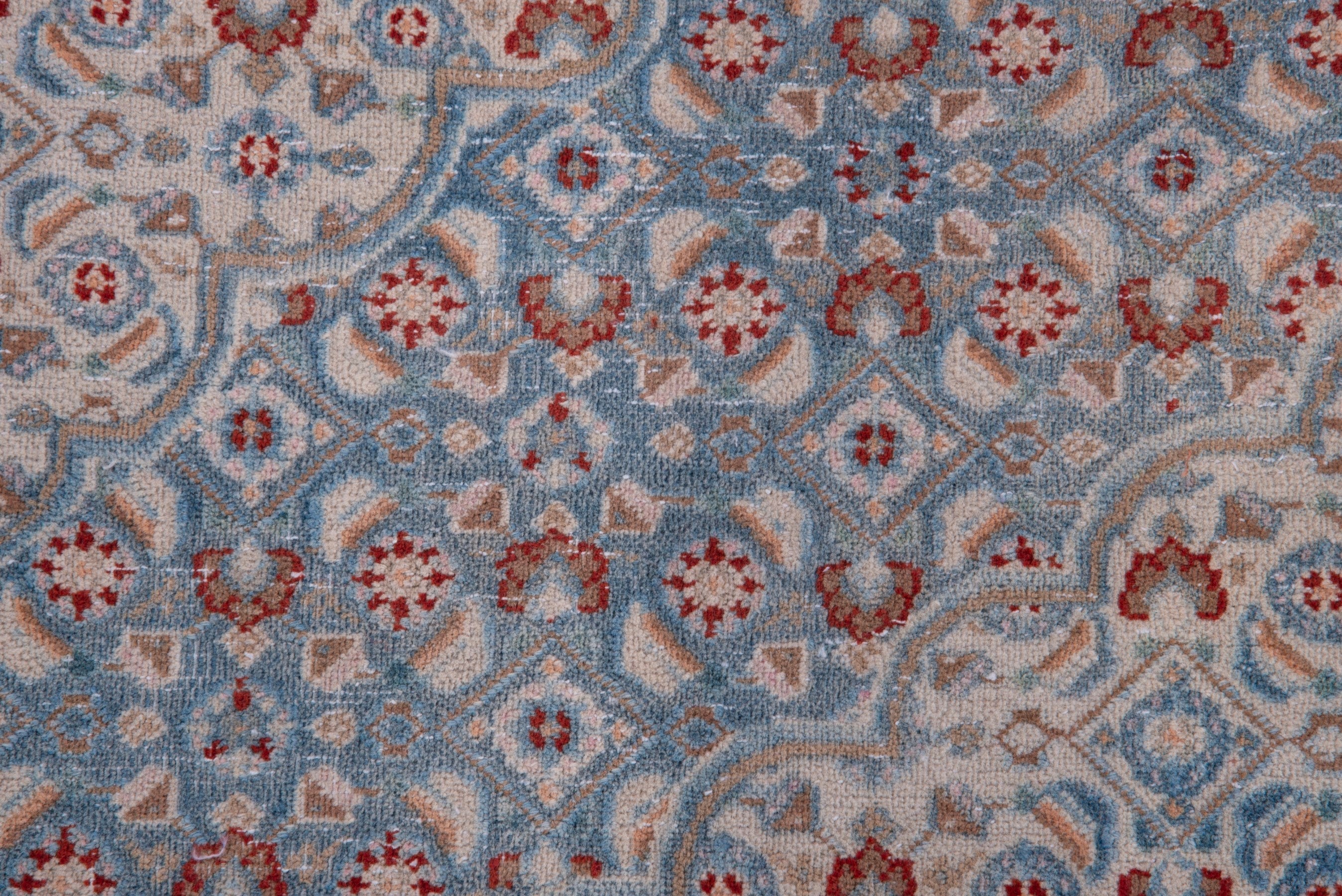 Persian Birjand area rug in cream and rust, view 13 of 17
