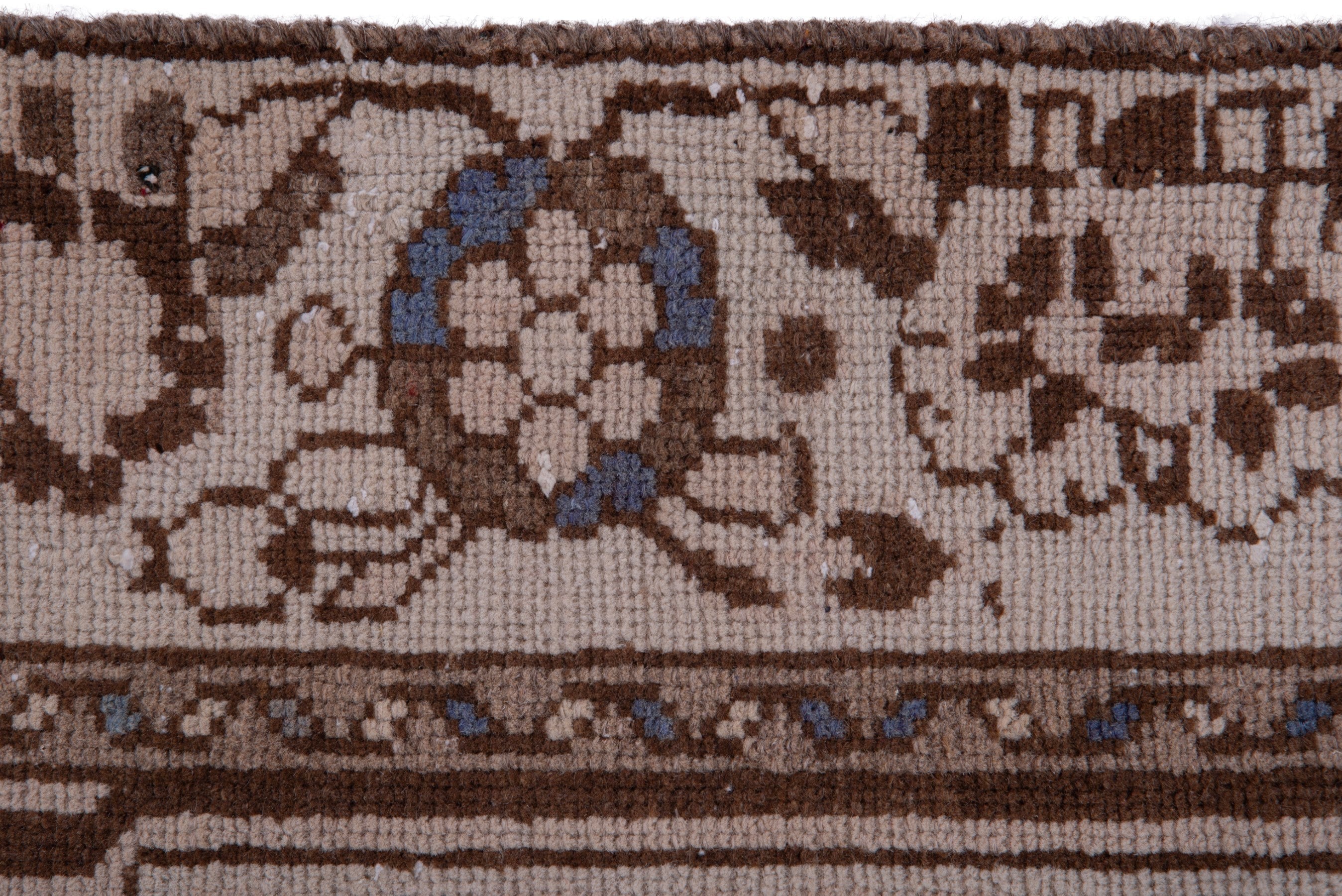 Persian Hamedan runner rug in beige and tan, view 12 of 17
