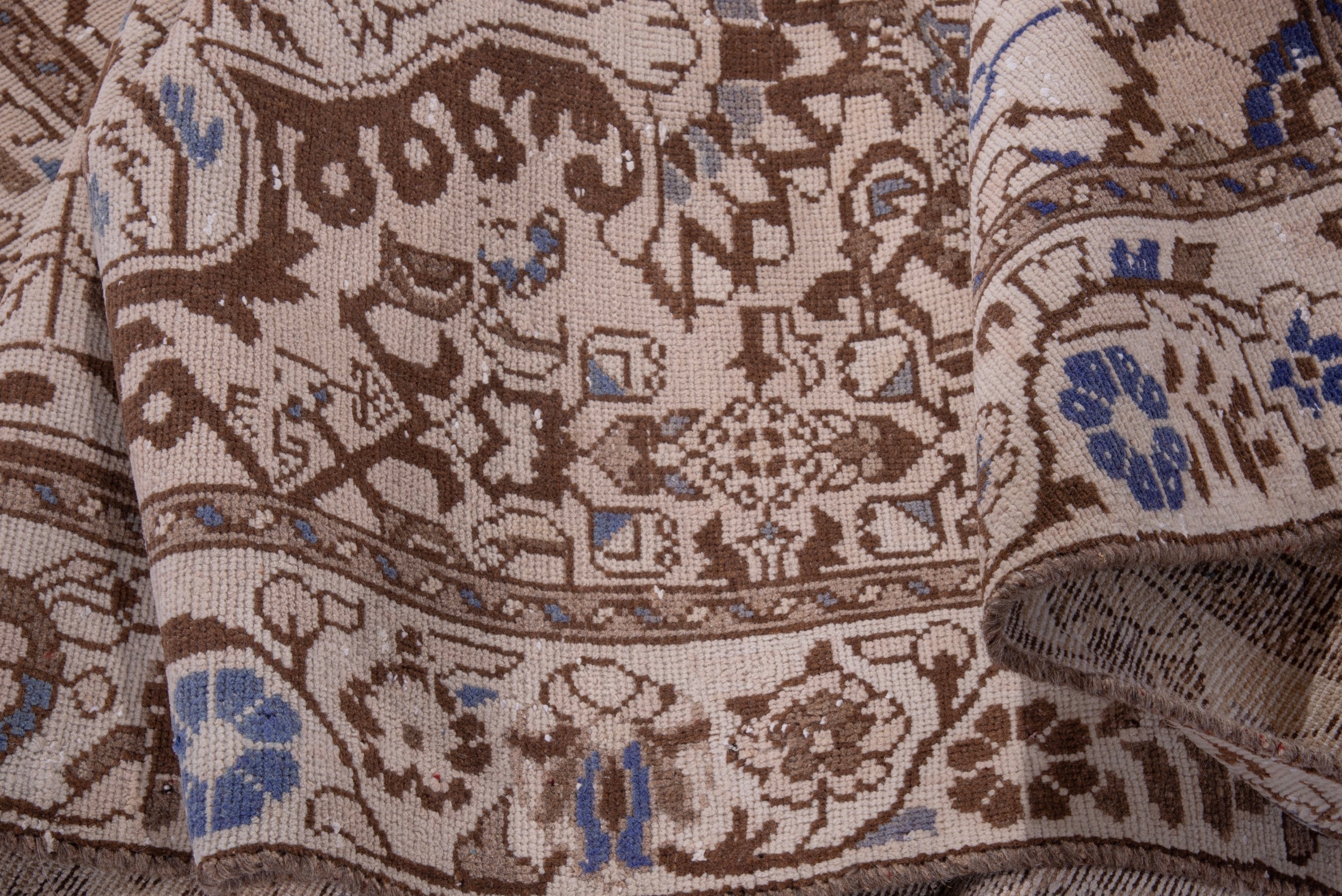 Persian Hamedan runner rug in beige and tan, view 15 of 17