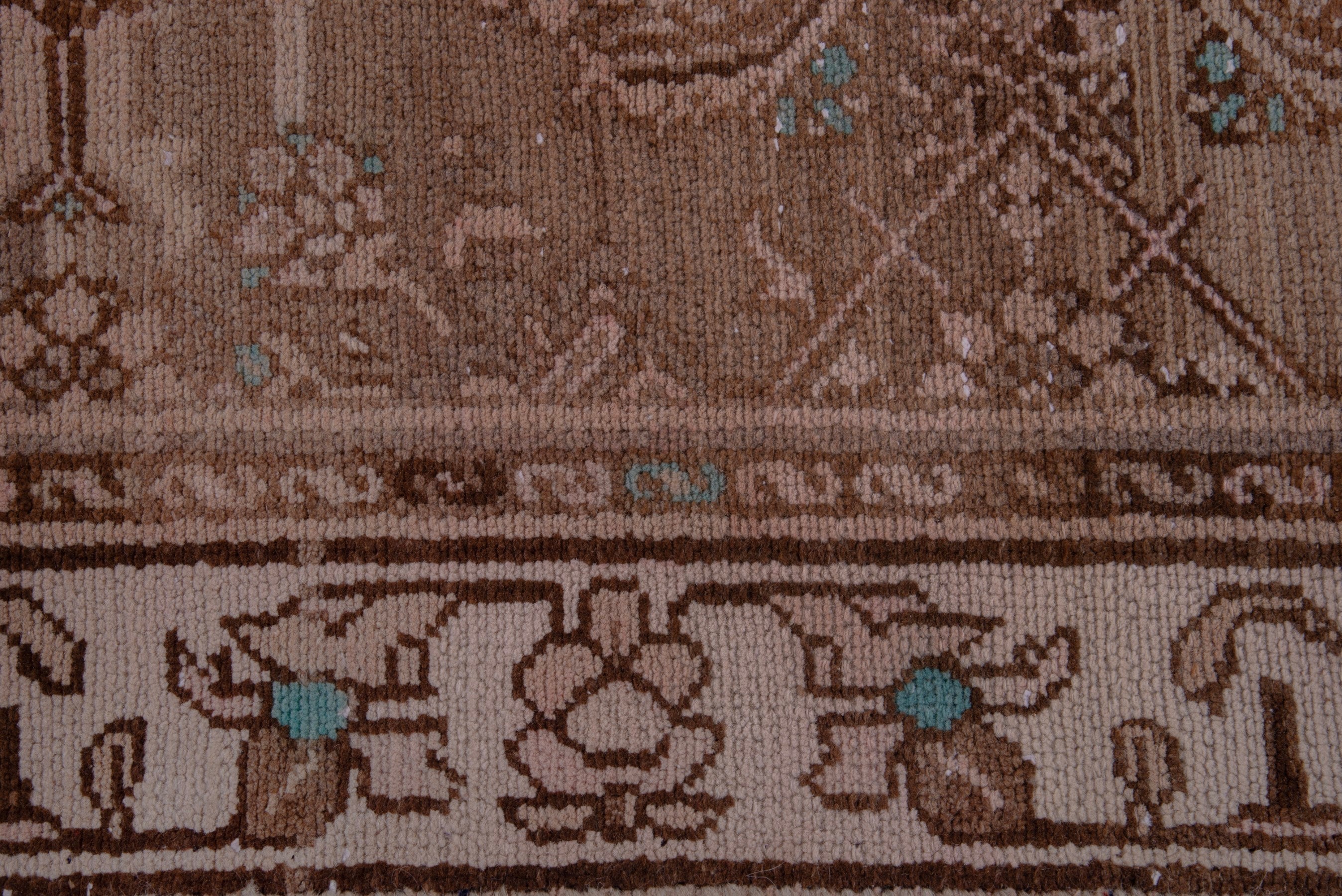 Persian Hamedan runner rug in taupe and greige, view 12 of 17
