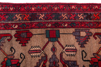 Turkish Anatolian runner rug in tan and deep red, view 6 of 19