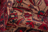 Turkish Anatolian runner rug in tan and deep red, view 8 of 19
