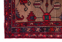 Turkish Anatolian runner rug in tan and deep red, view 15 of 19