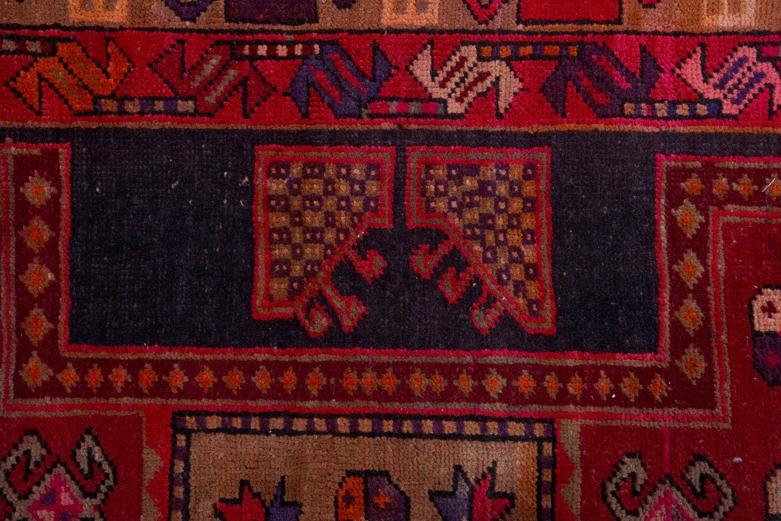 Persian Ardabil runner rug in deep red and terracotta, view 13 of 18