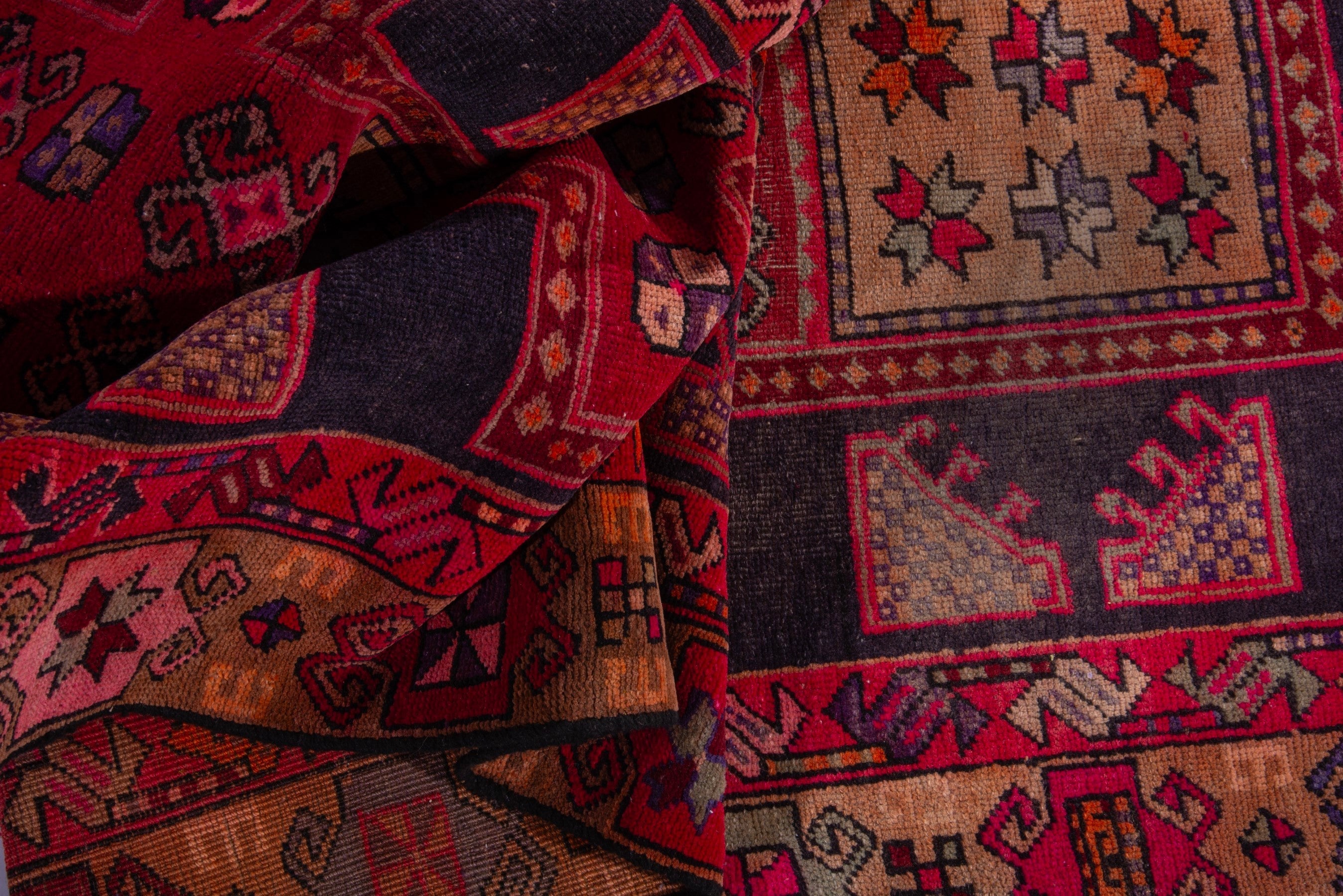 Persian Ardabil runner rug in deep red and terracotta, view 15 of 18
