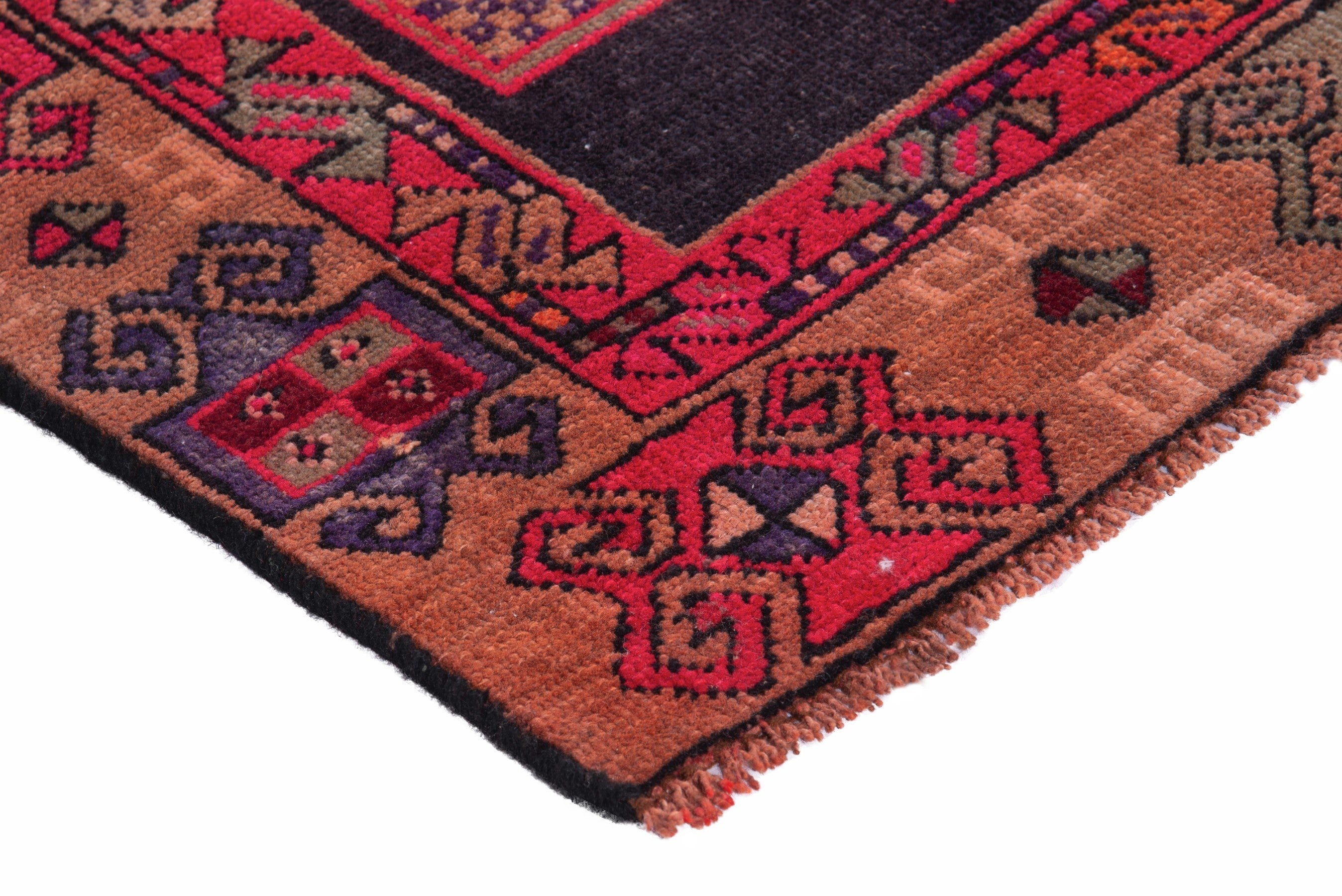 Persian Ardabil runner rug in deep red and terracotta, view 4 of 18