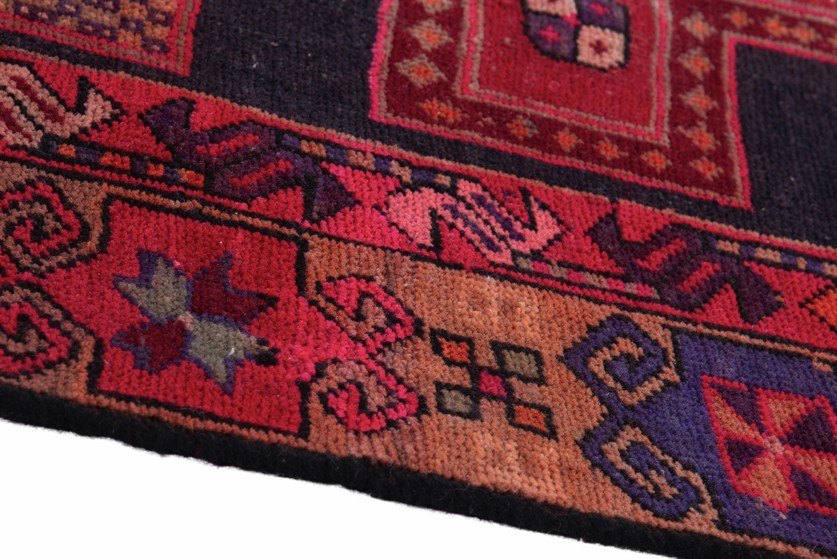 Persian Ardabil runner rug in deep red and terracotta, view 8 of 18