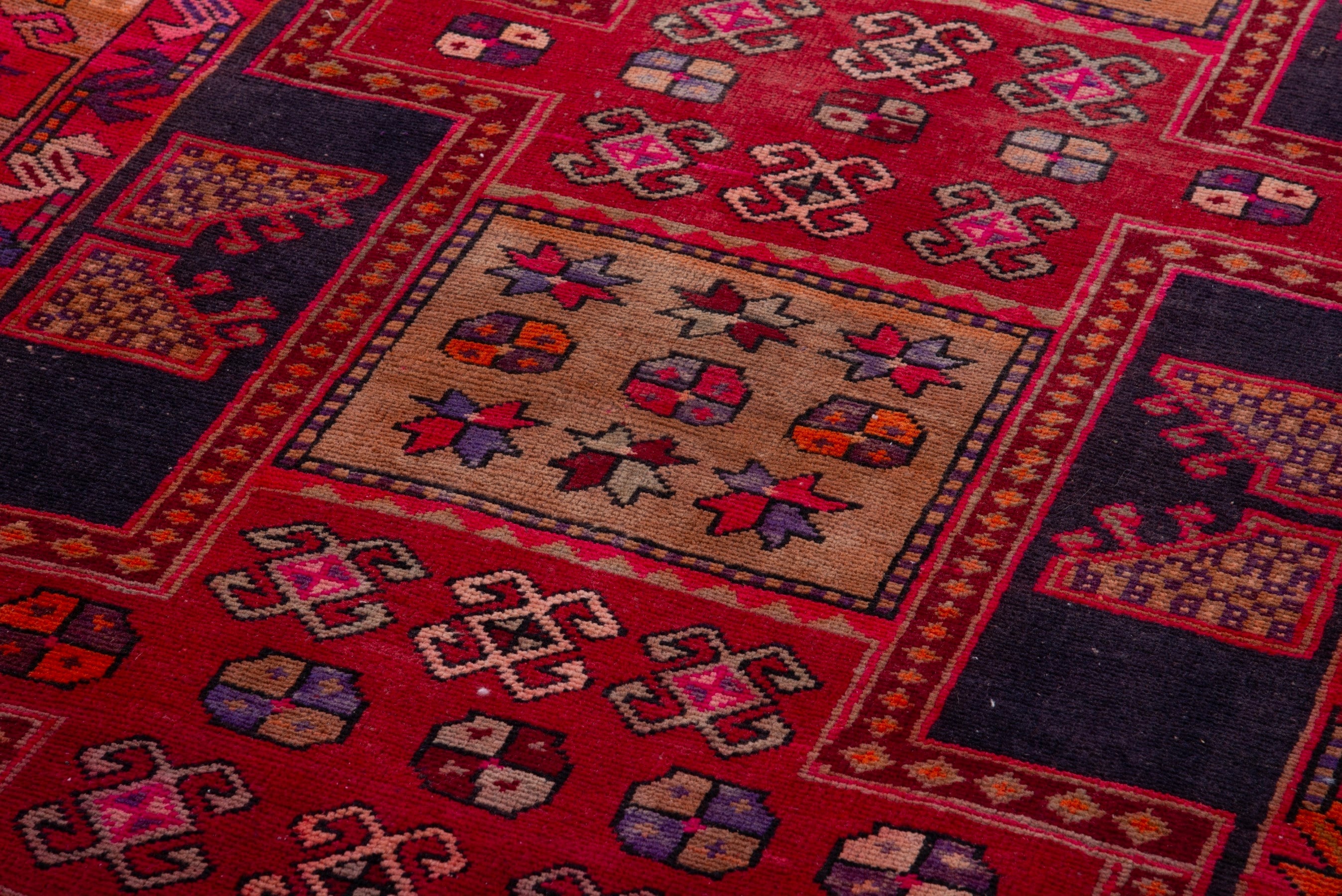 Persian Ardabil runner rug in deep red and terracotta, view 9 of 18