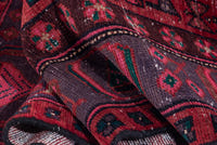 Turkish Anatolian area rug in deep red and navy, view 7 of 19