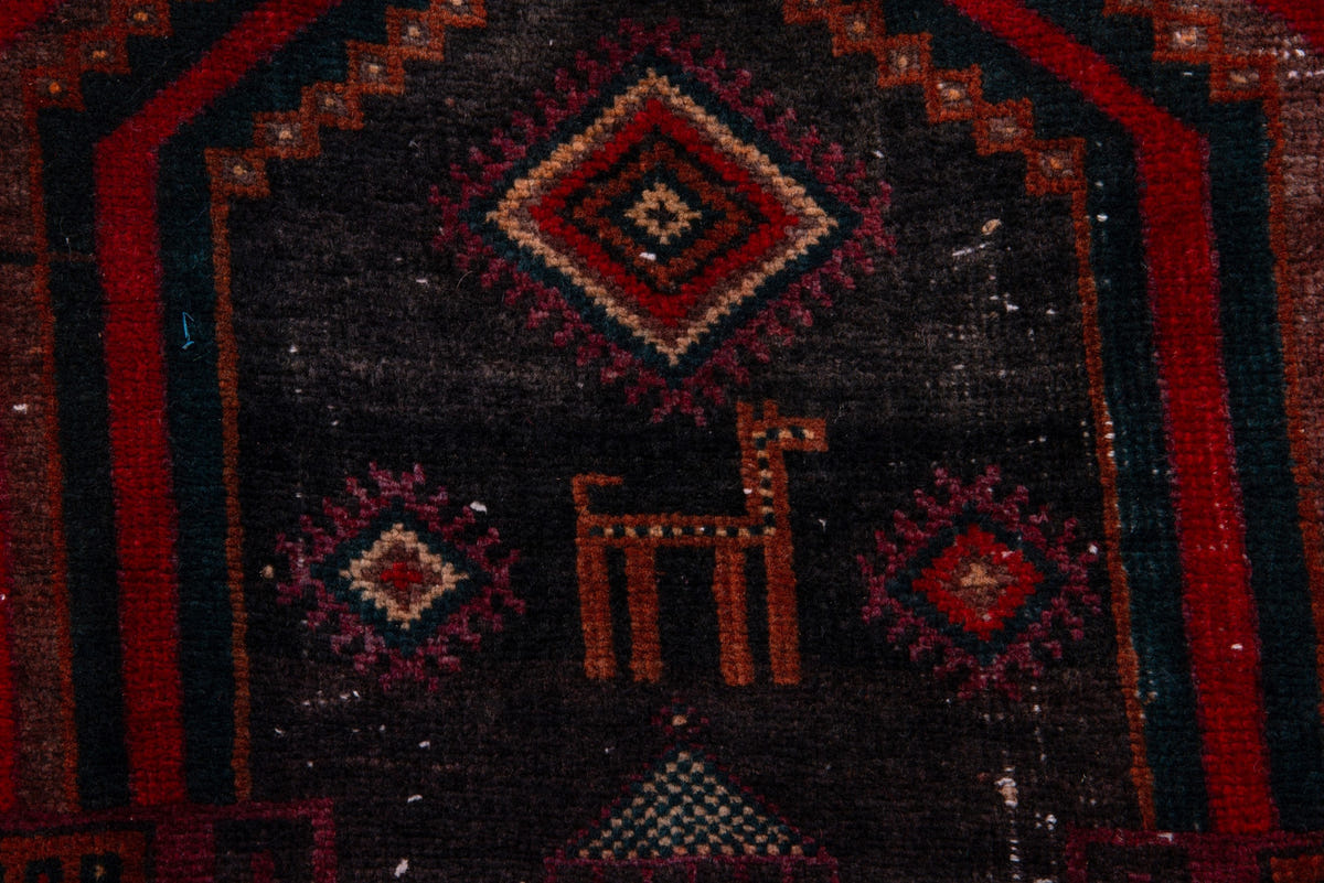1578, Persian Baluch Runner Rug