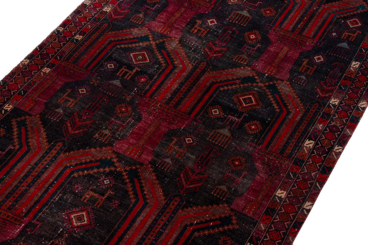 1578, Persian Baluch Runner Rug