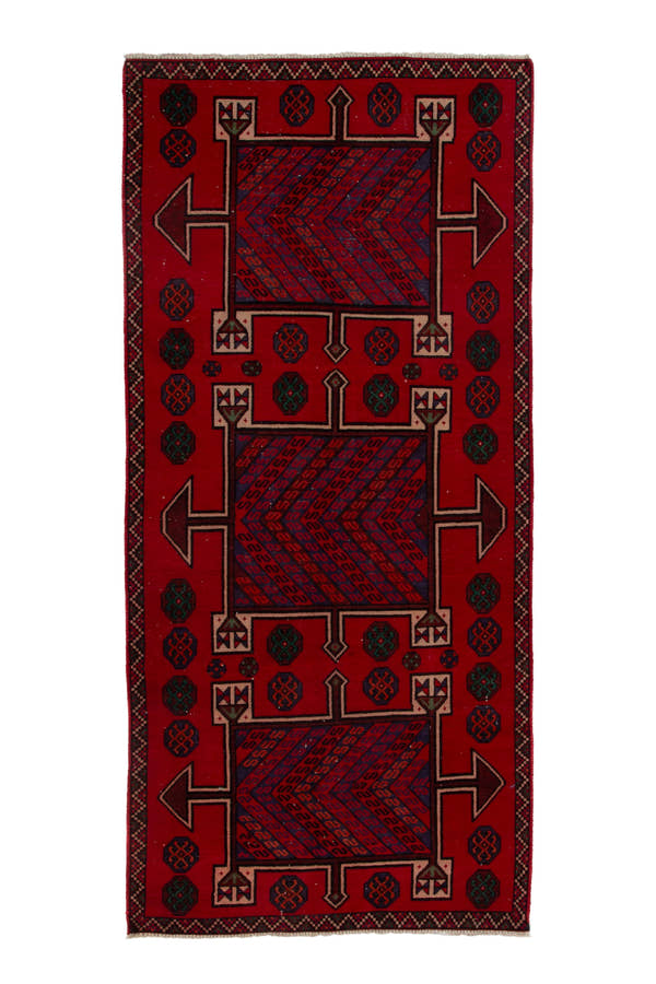 1594, Persian Ghoochan Runner Rug