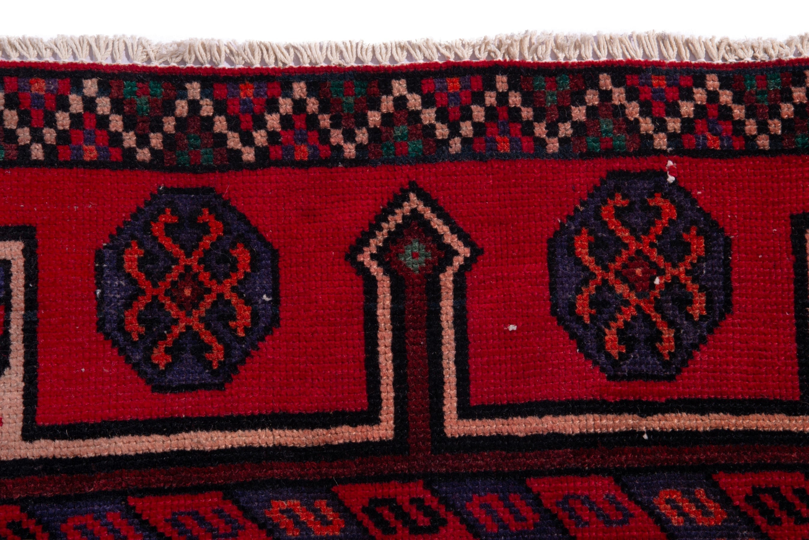 Persian Ghoochan runner rug in deep red and burgundy, view 9 of 20