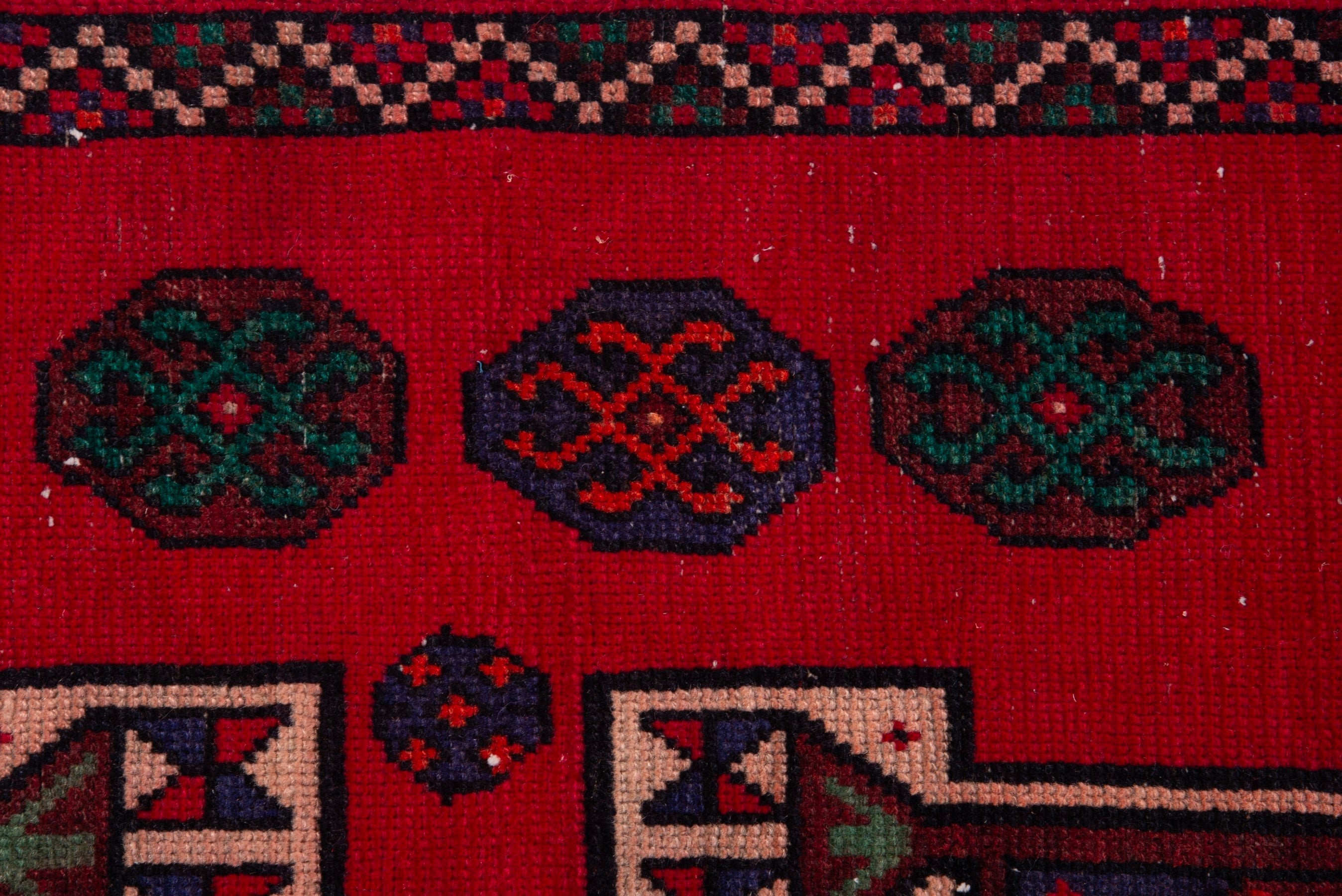 Persian Ghoochan runner rug in deep red and burgundy, view 11 of 20