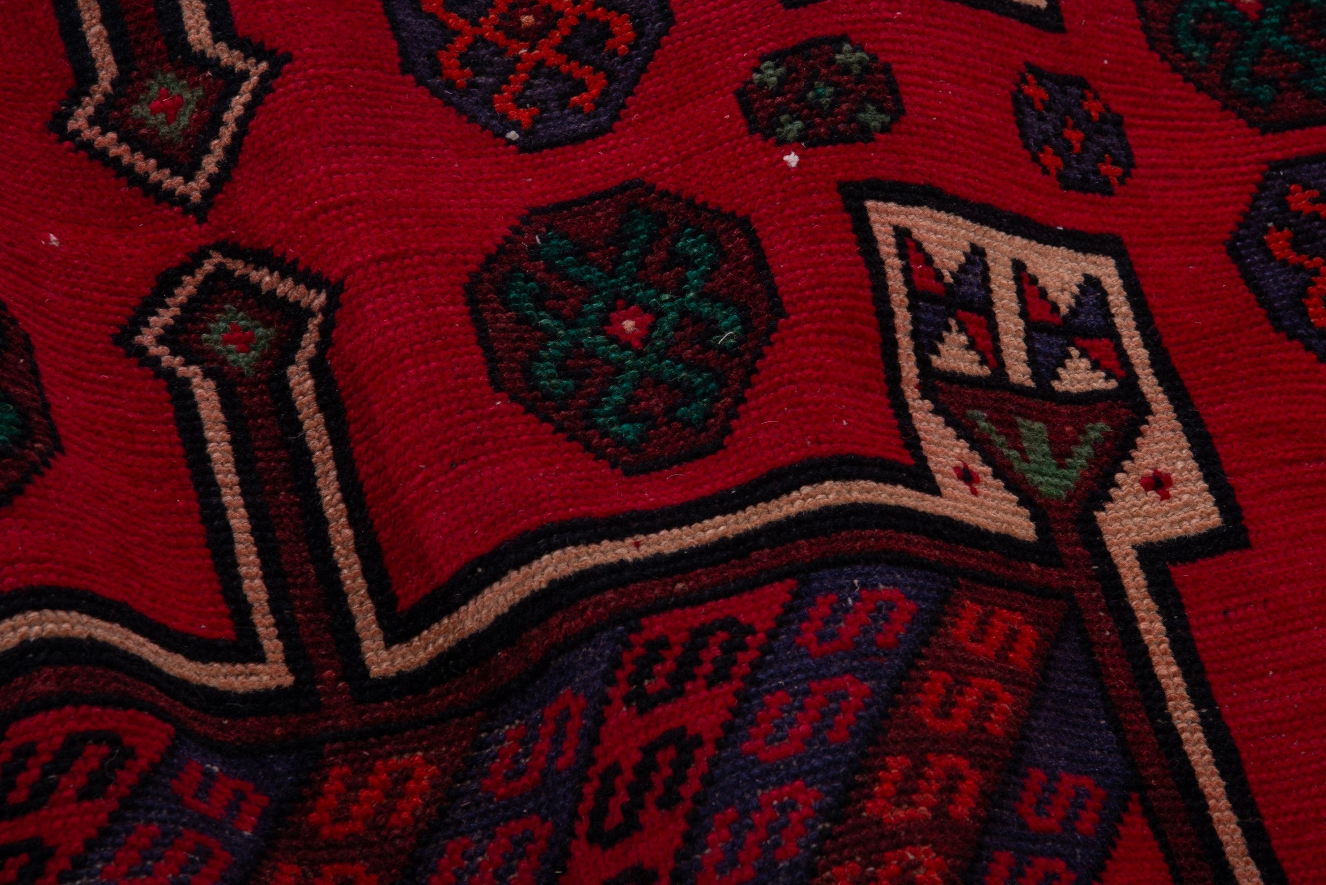Persian Ghoochan runner rug in deep red and burgundy, view 15 of 20