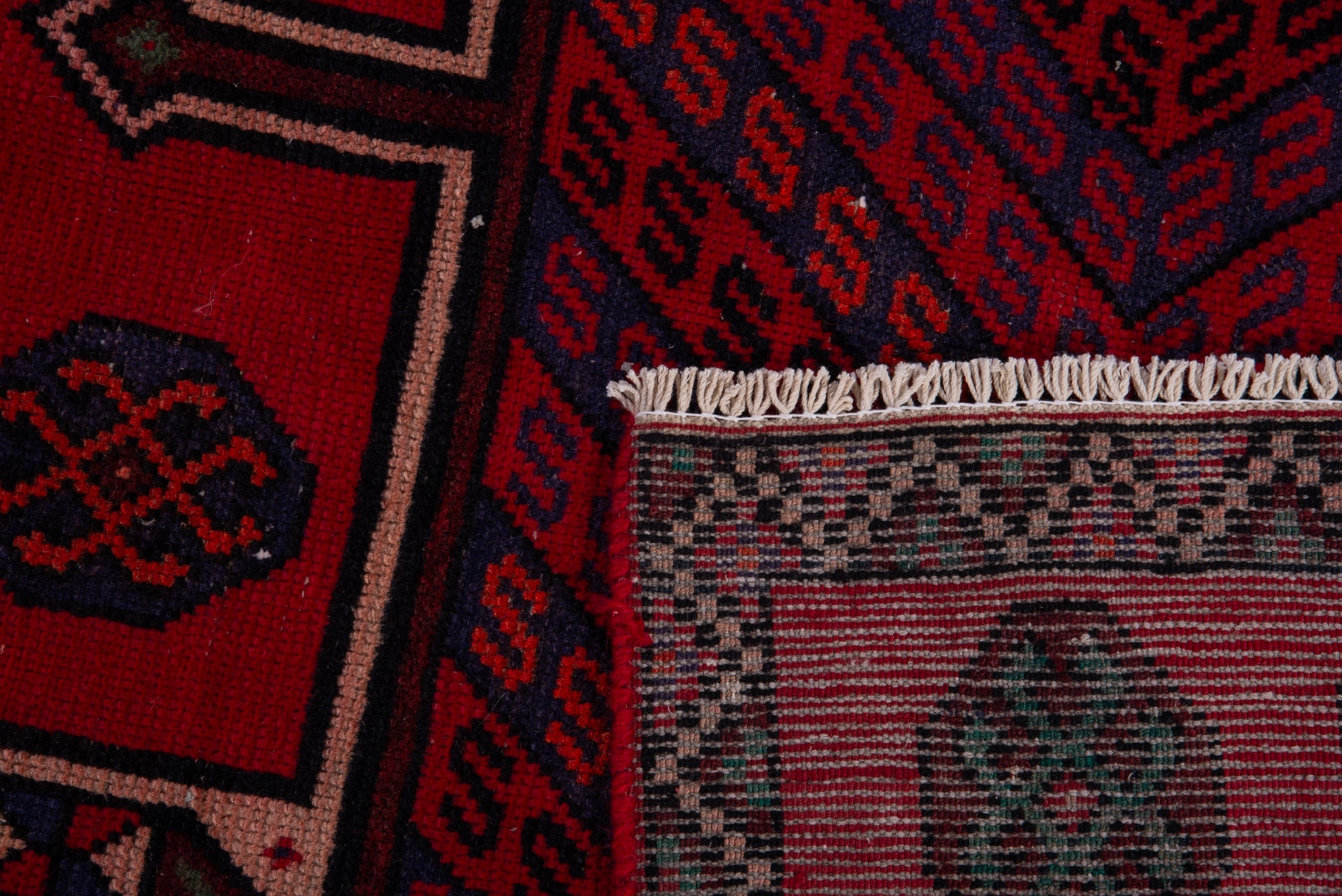 Persian Ghoochan runner rug in deep red and burgundy, view 20 of 20