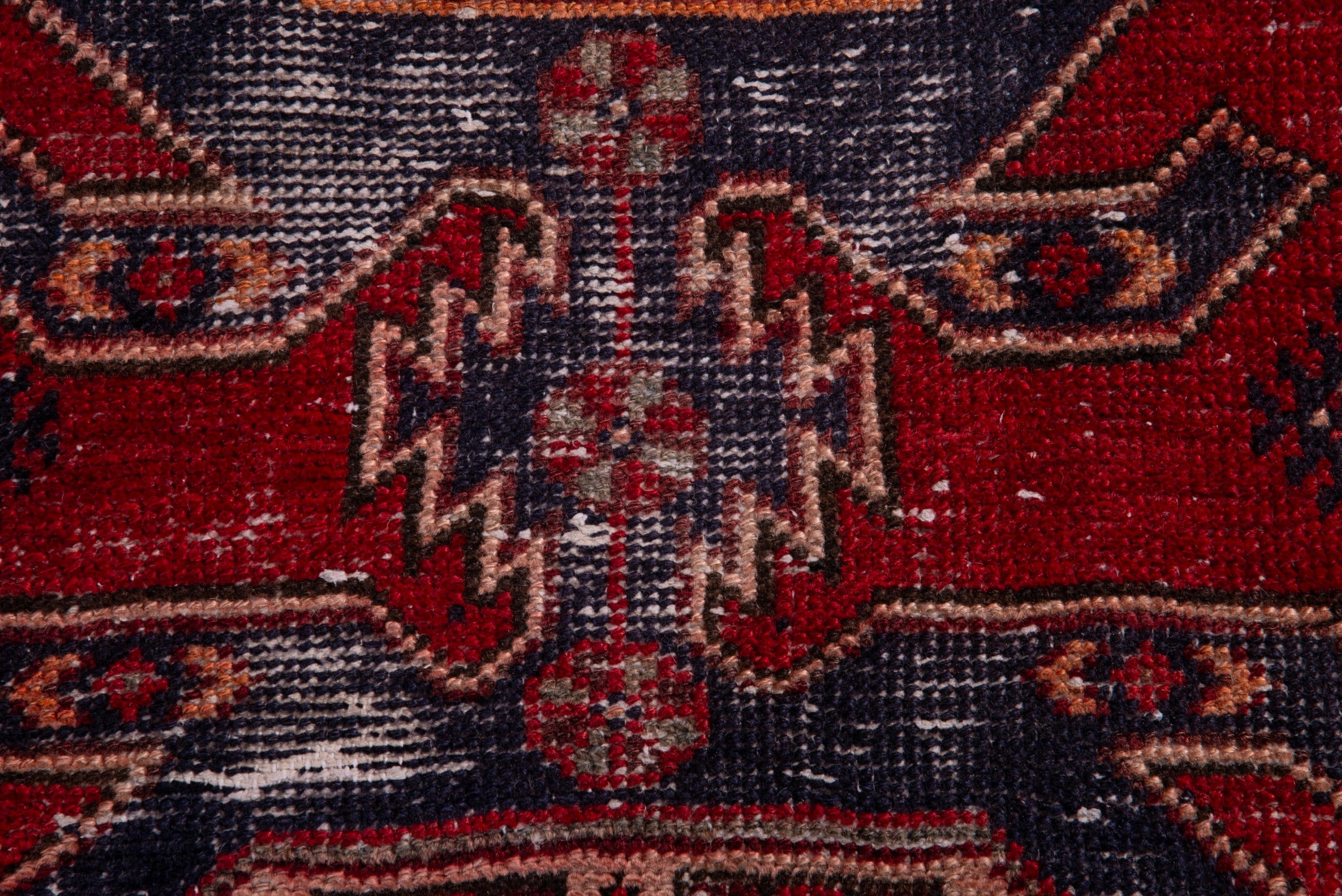 Persian Zanjan runner rug in deep red and faded red, view 13 of 19