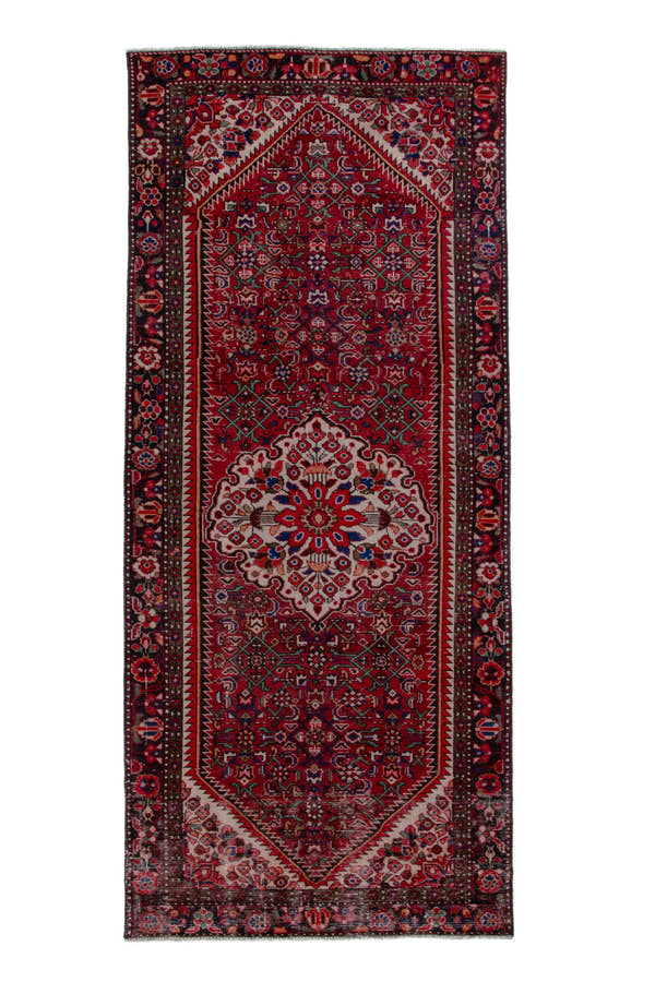 1605, Persian Hamadan Runner Rug