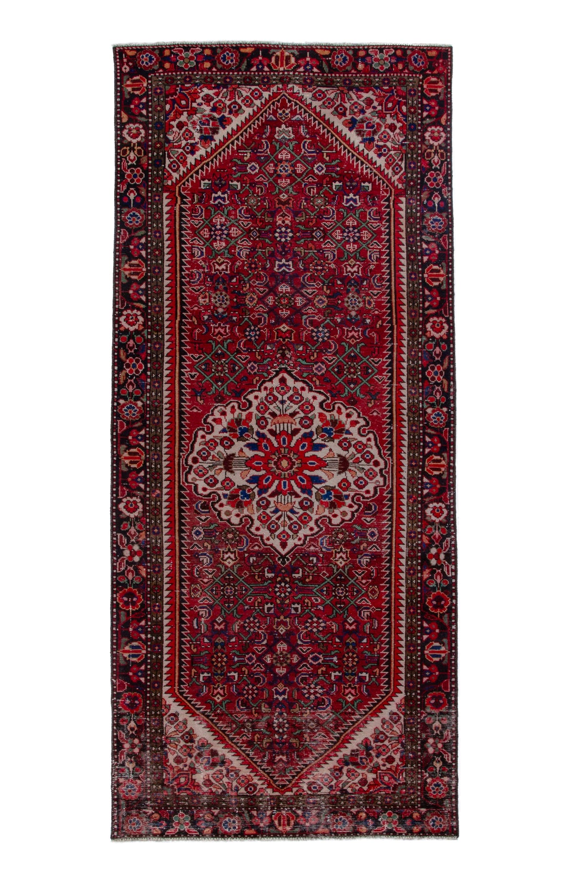 1605, Persian Hamadan Runner Rug