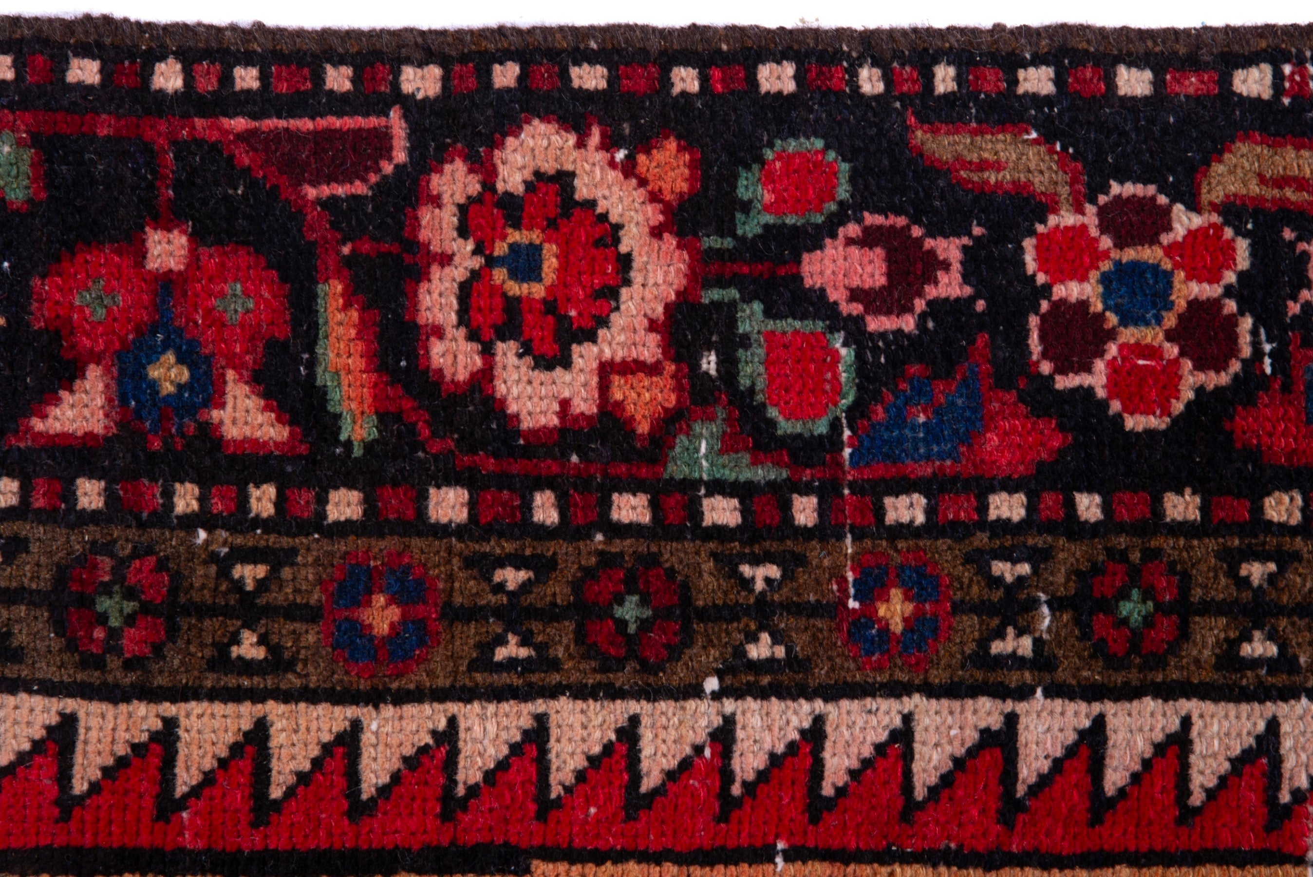 Persian Hamedan area rug in deep red and burgundy, view 11 of 18