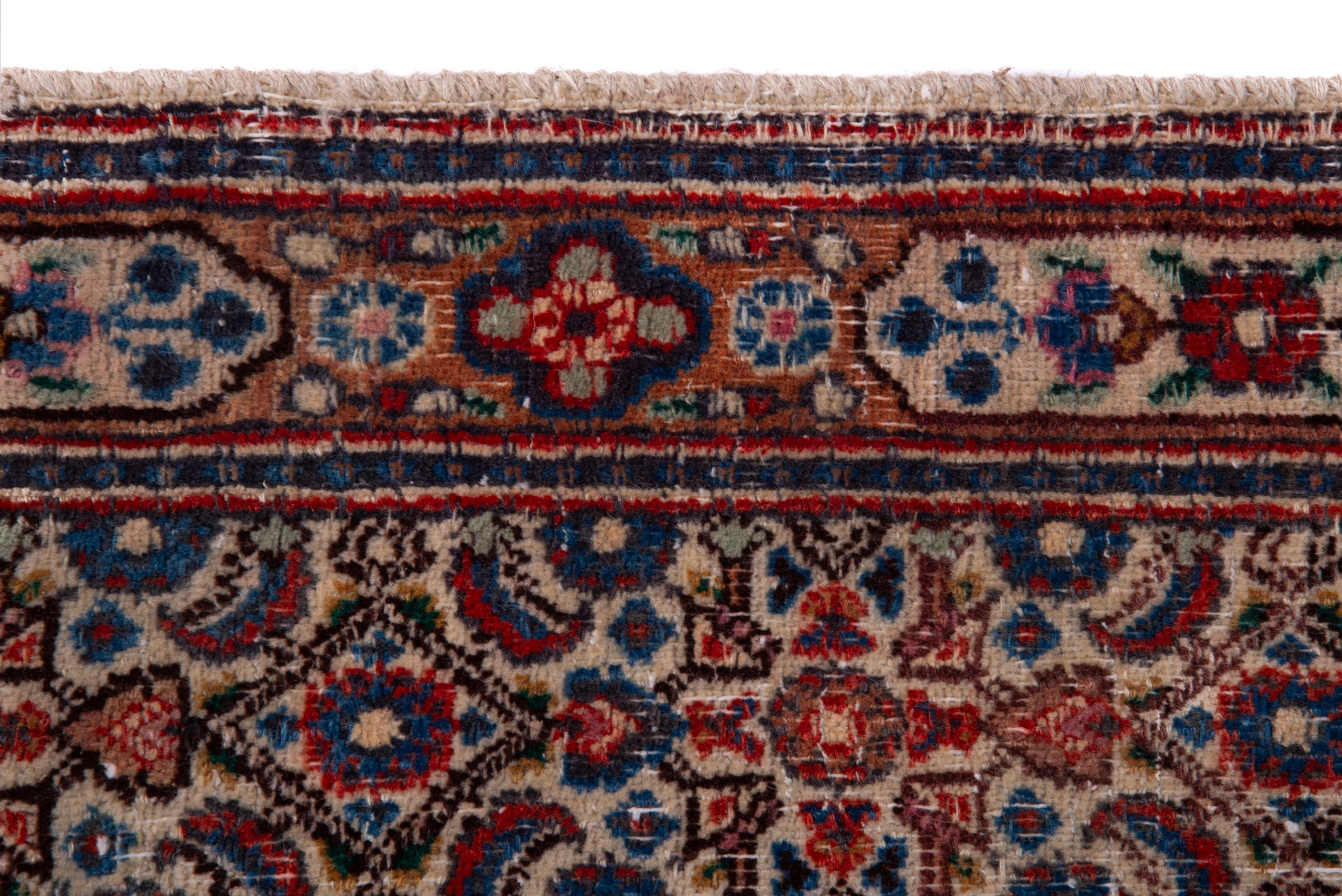 Persian Birjand runner rug in terracotta and cream, view 11 of 18