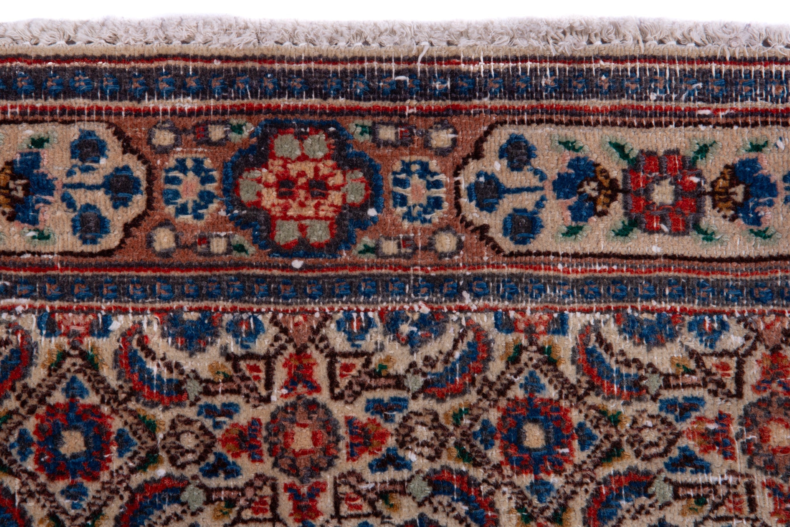 Persian Birjand runner rug in terracotta and cream, view 12 of 18