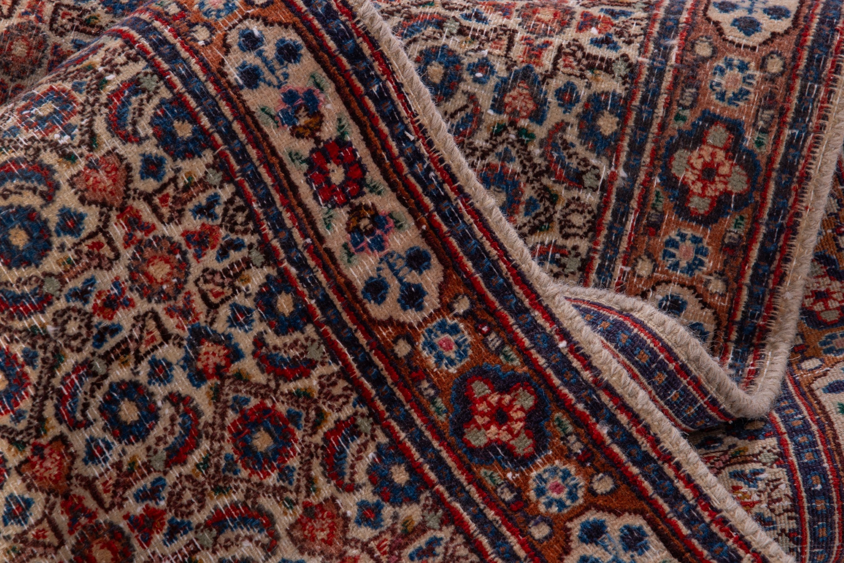 Persian Birjand runner rug in terracotta and cream, view 16 of 18
