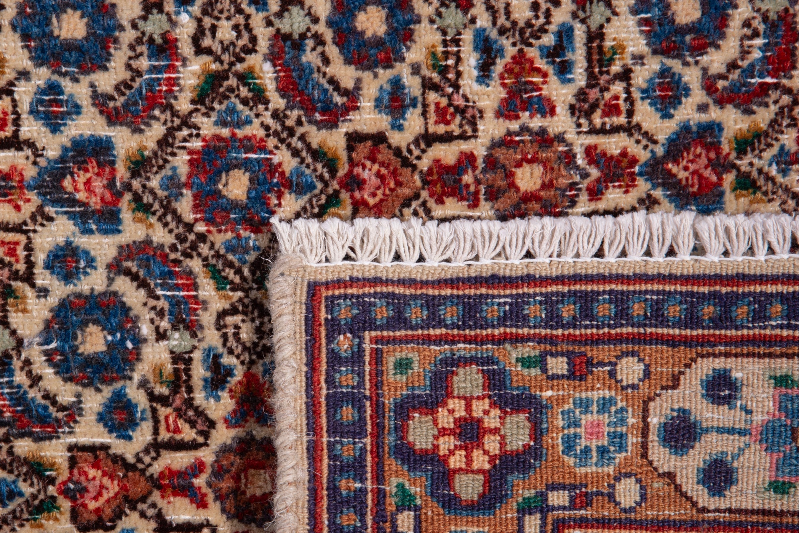 Persian Birjand runner rug in terracotta and cream, view 18 of 18