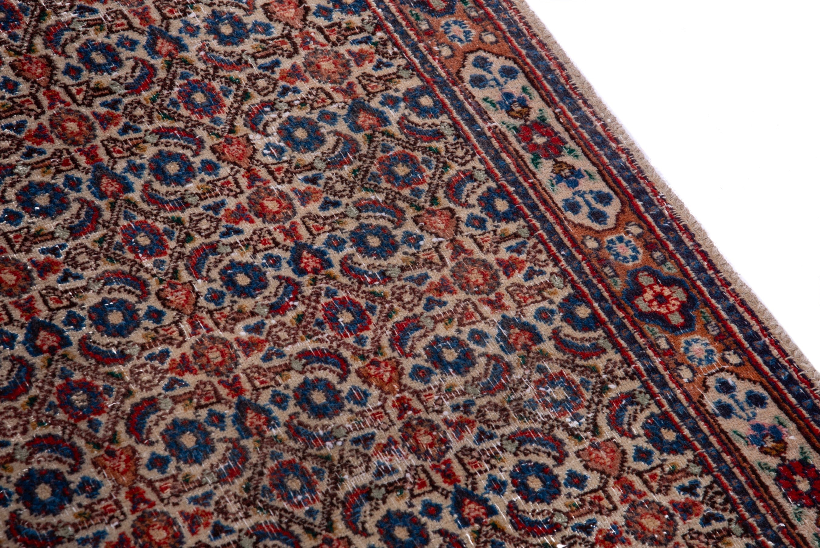 Persian Birjand runner rug in terracotta and cream, view 7 of 18