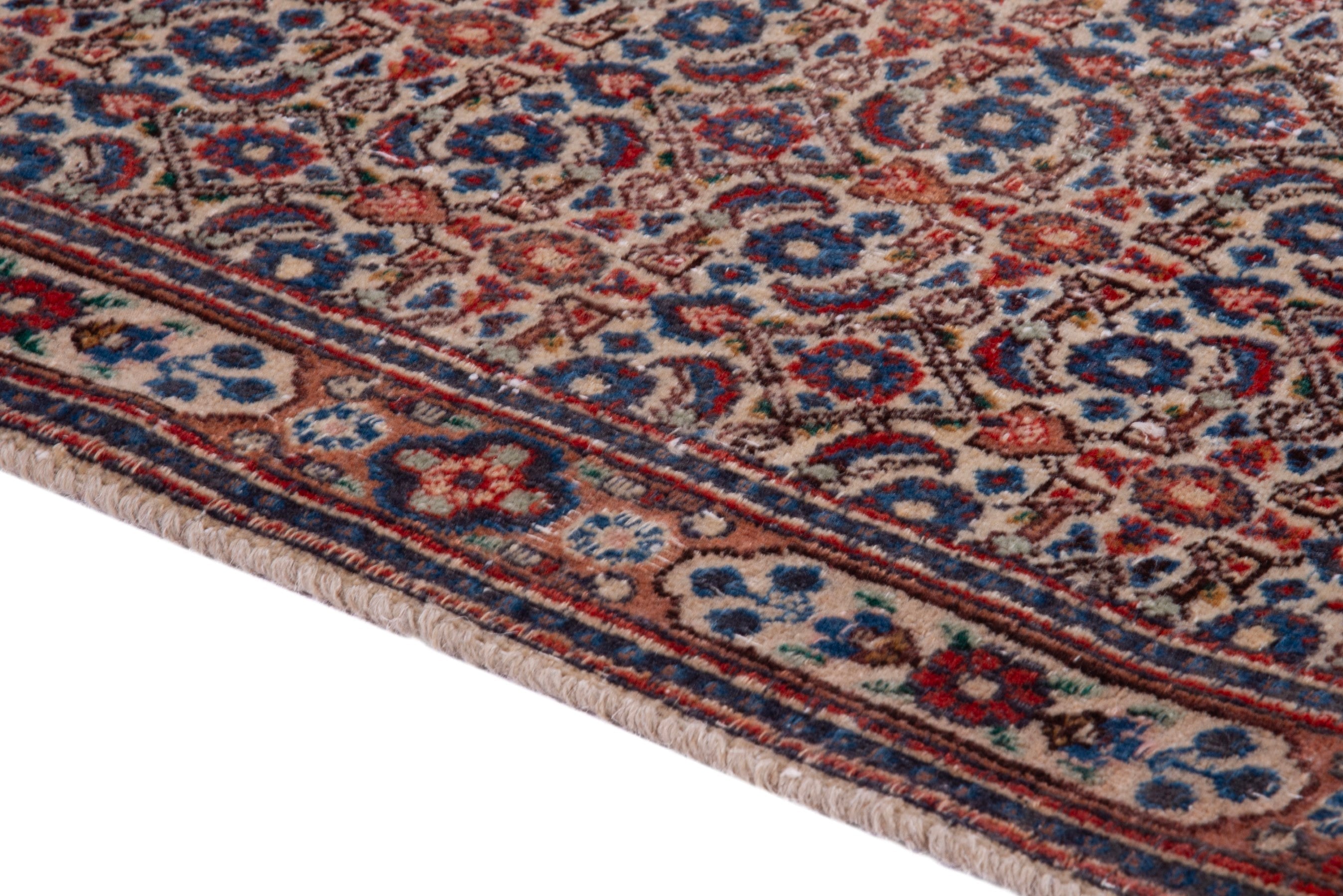 Persian Birjand runner rug in terracotta and cream, view 8 of 18