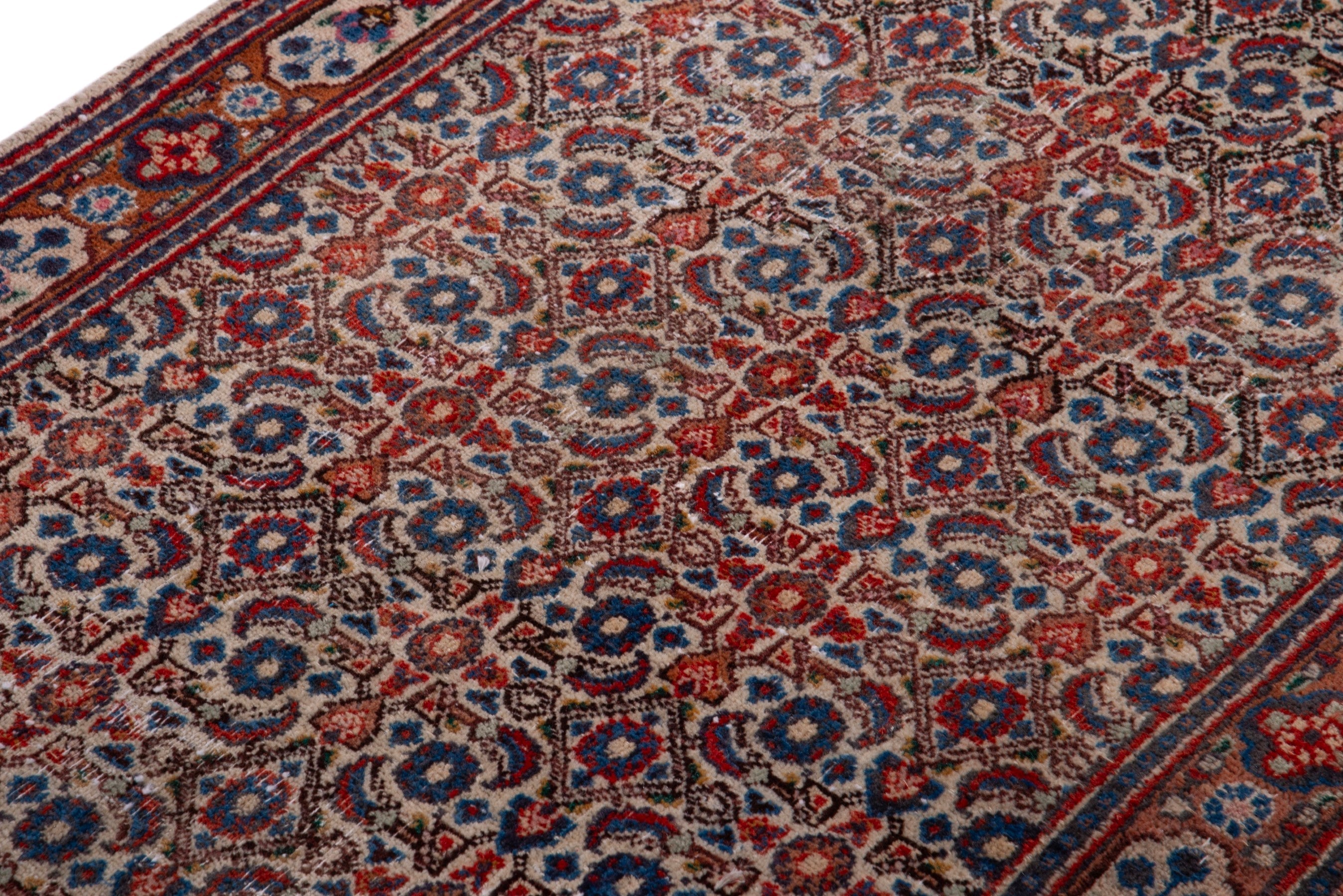 Persian Birjand runner rug in terracotta and cream, view 9 of 18