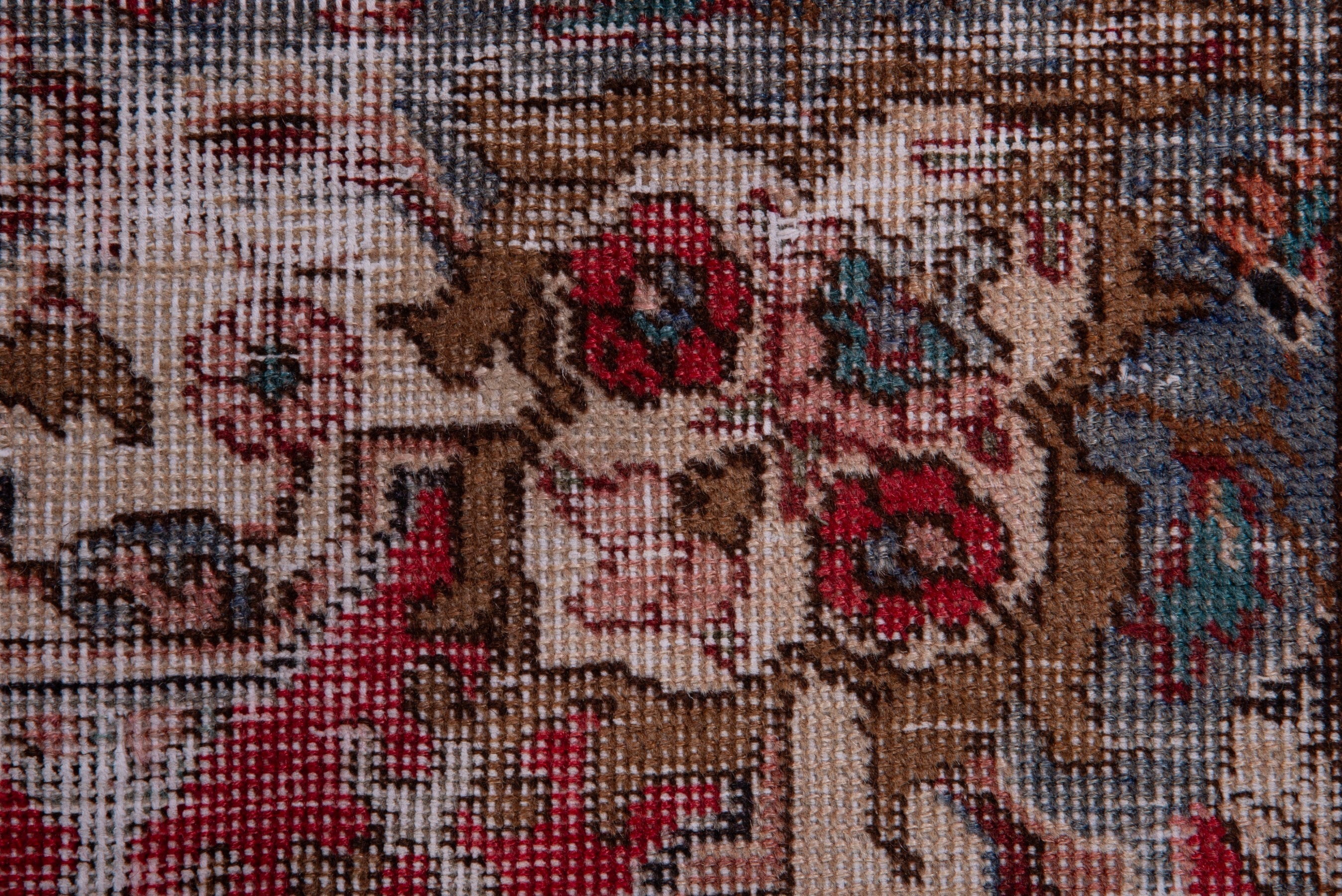 Persian Tabriz accent rug in faded red and greige, view 12 of 17