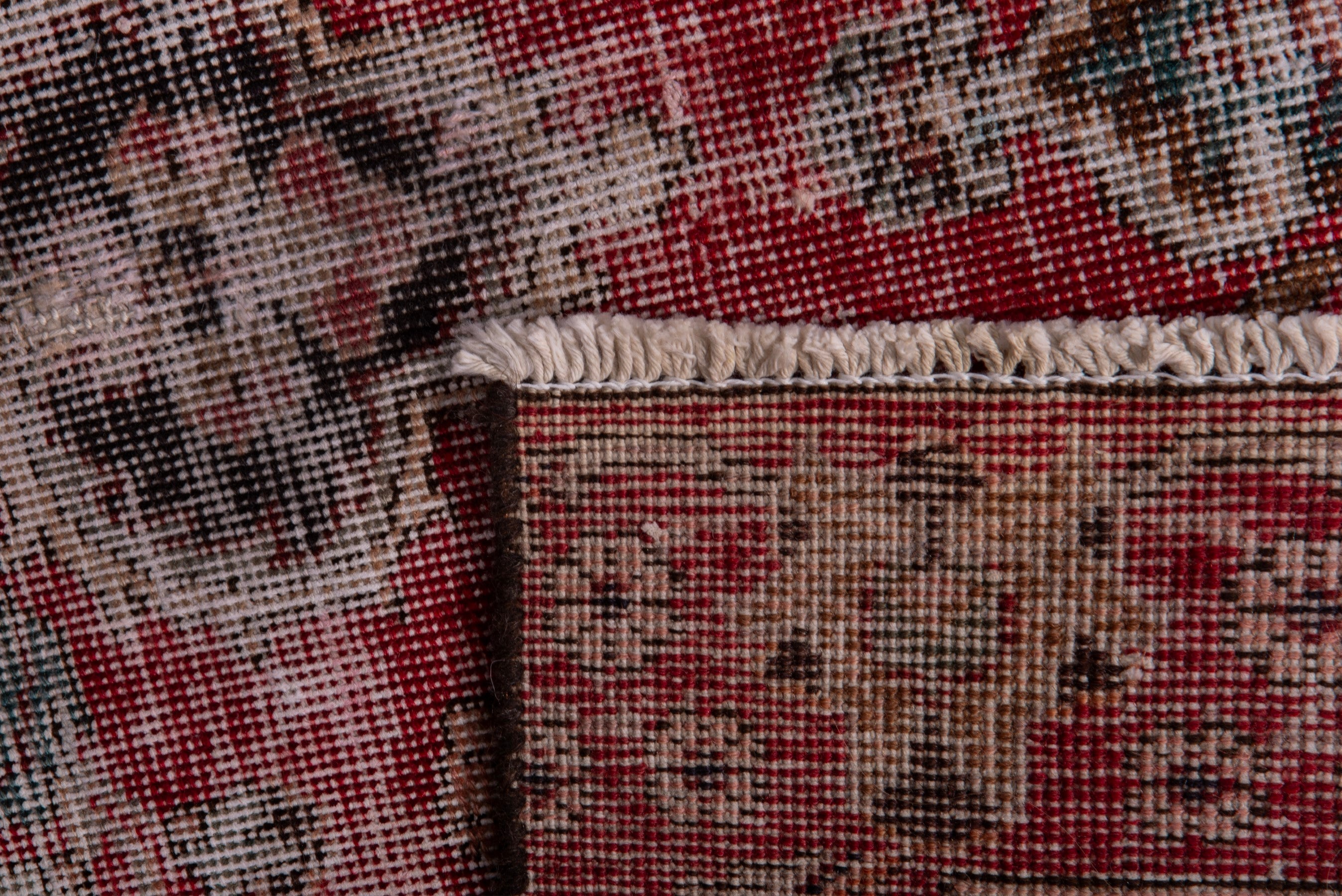 Persian Tabriz accent rug in faded red and greige, view 17 of 17