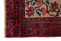 Persian Baluch accent rug in dark brown and deep red, view 6 of 17