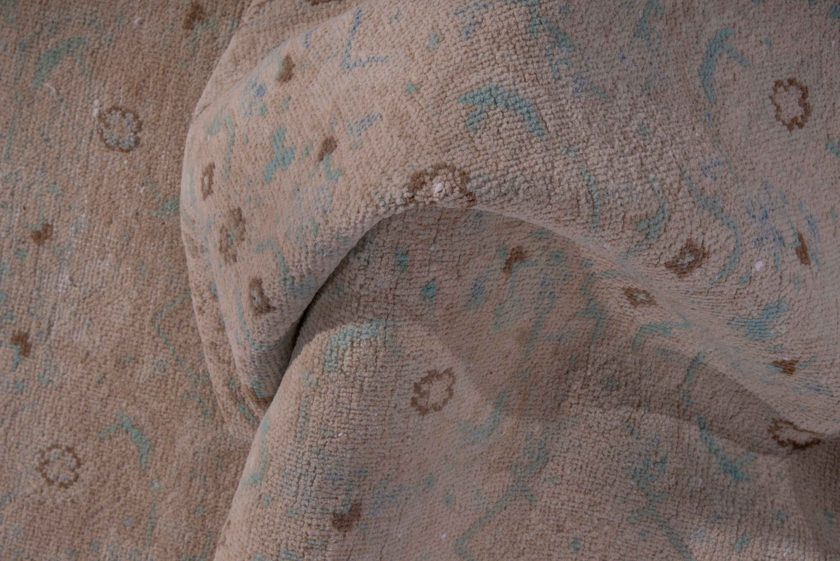 Persian Mahal runner rug in greige and dusty rose, view 13 of 16