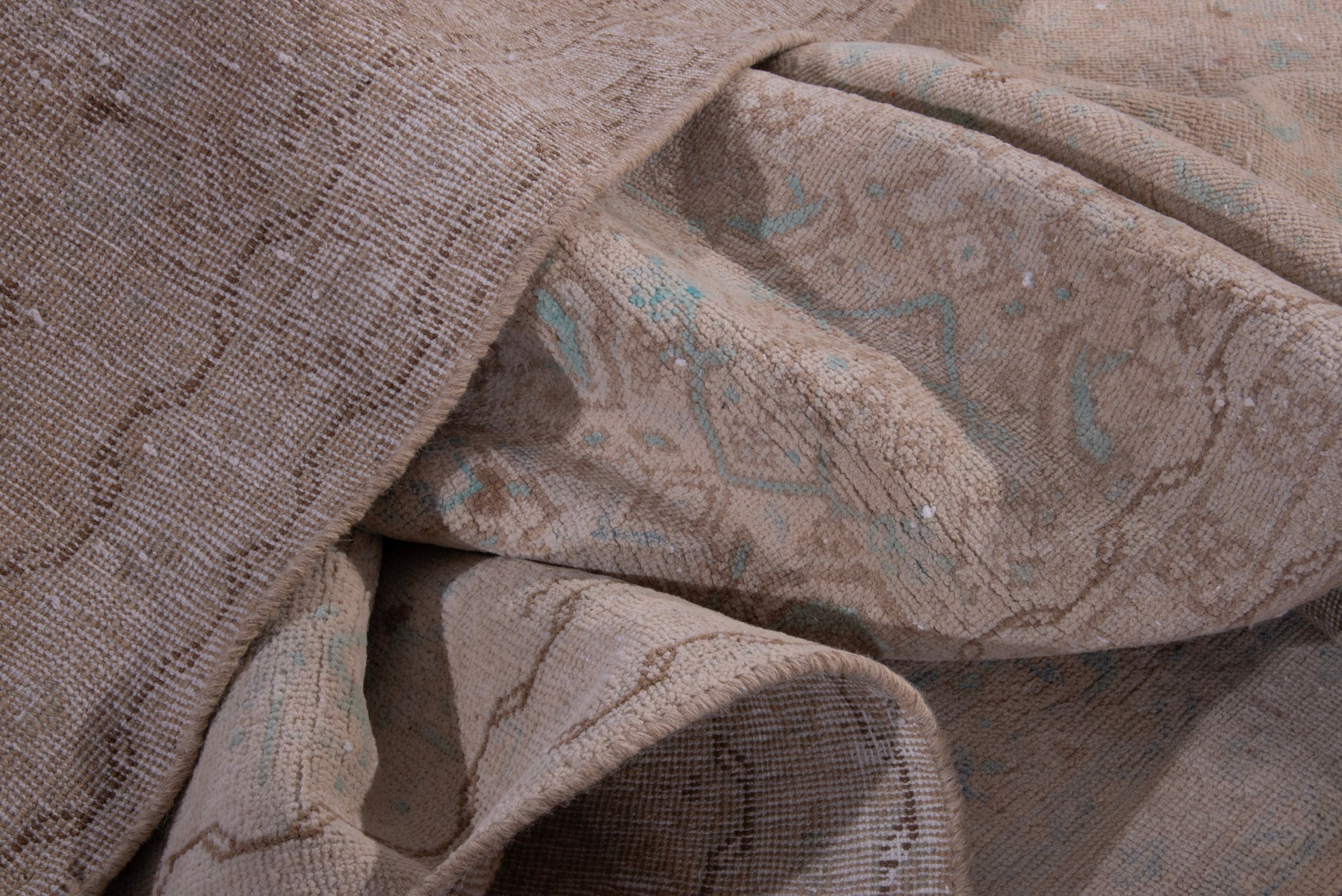 Persian Mahal runner rug in greige and dusty rose, view 15 of 16