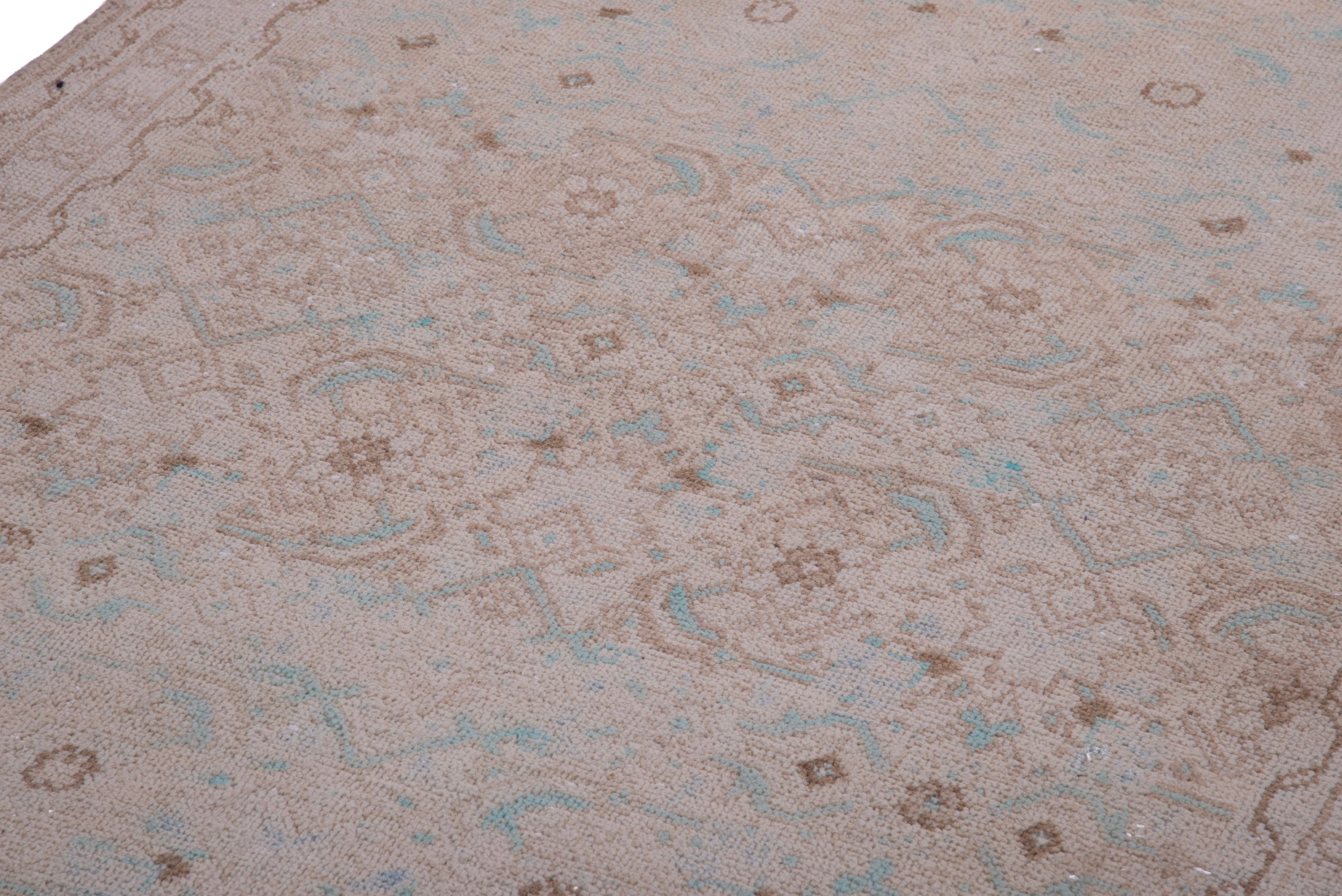 Persian Mahal runner rug in greige and dusty rose, view 9 of 16