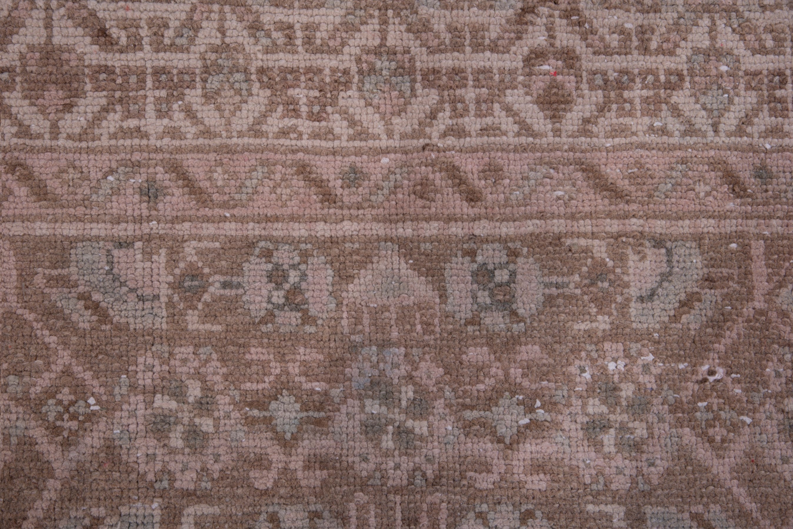 Persian Hamedan runner rug in taupe and dusty rose, view 11 of 17