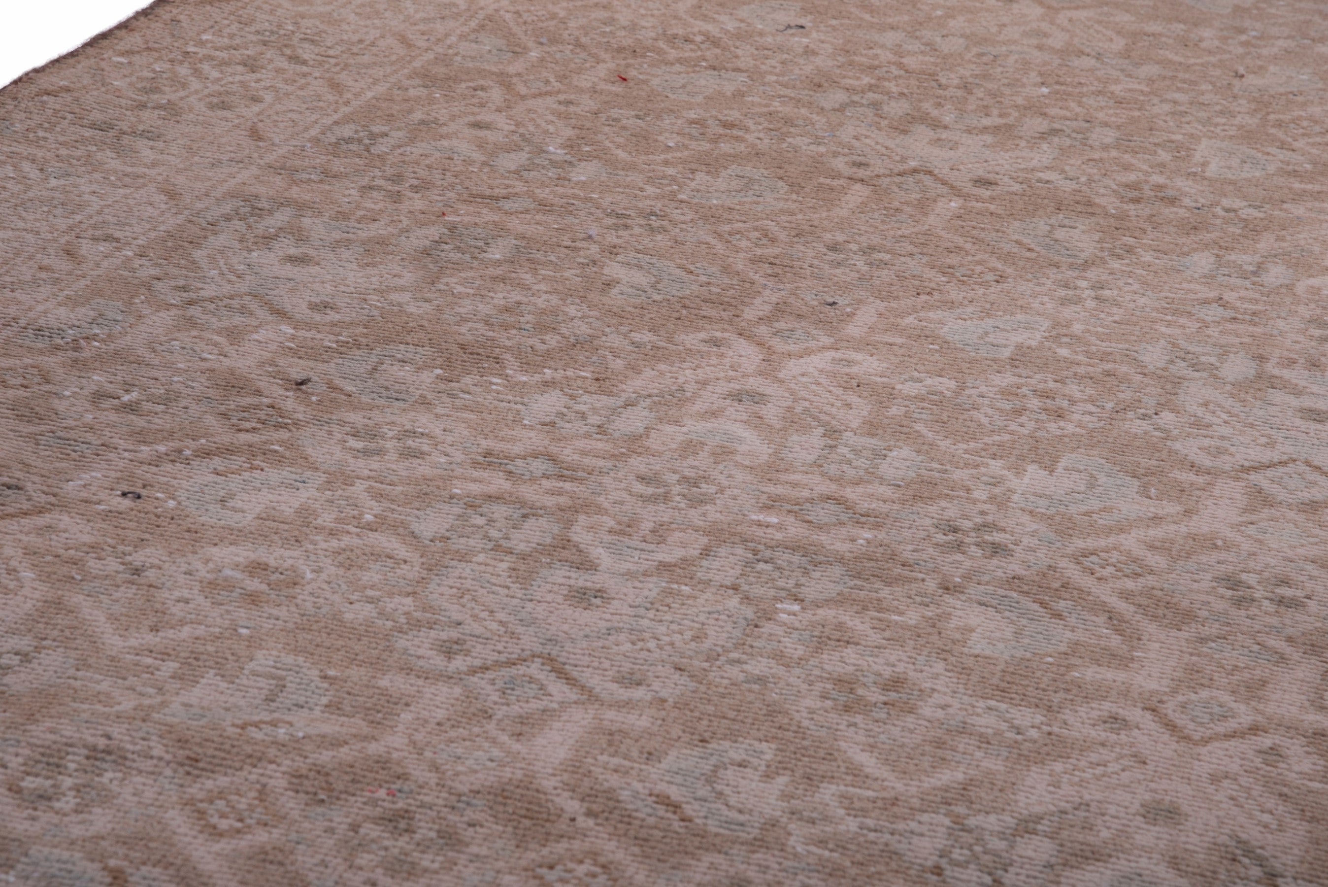 Persian Hamedan runner rug in taupe and dusty rose, view 13 of 17