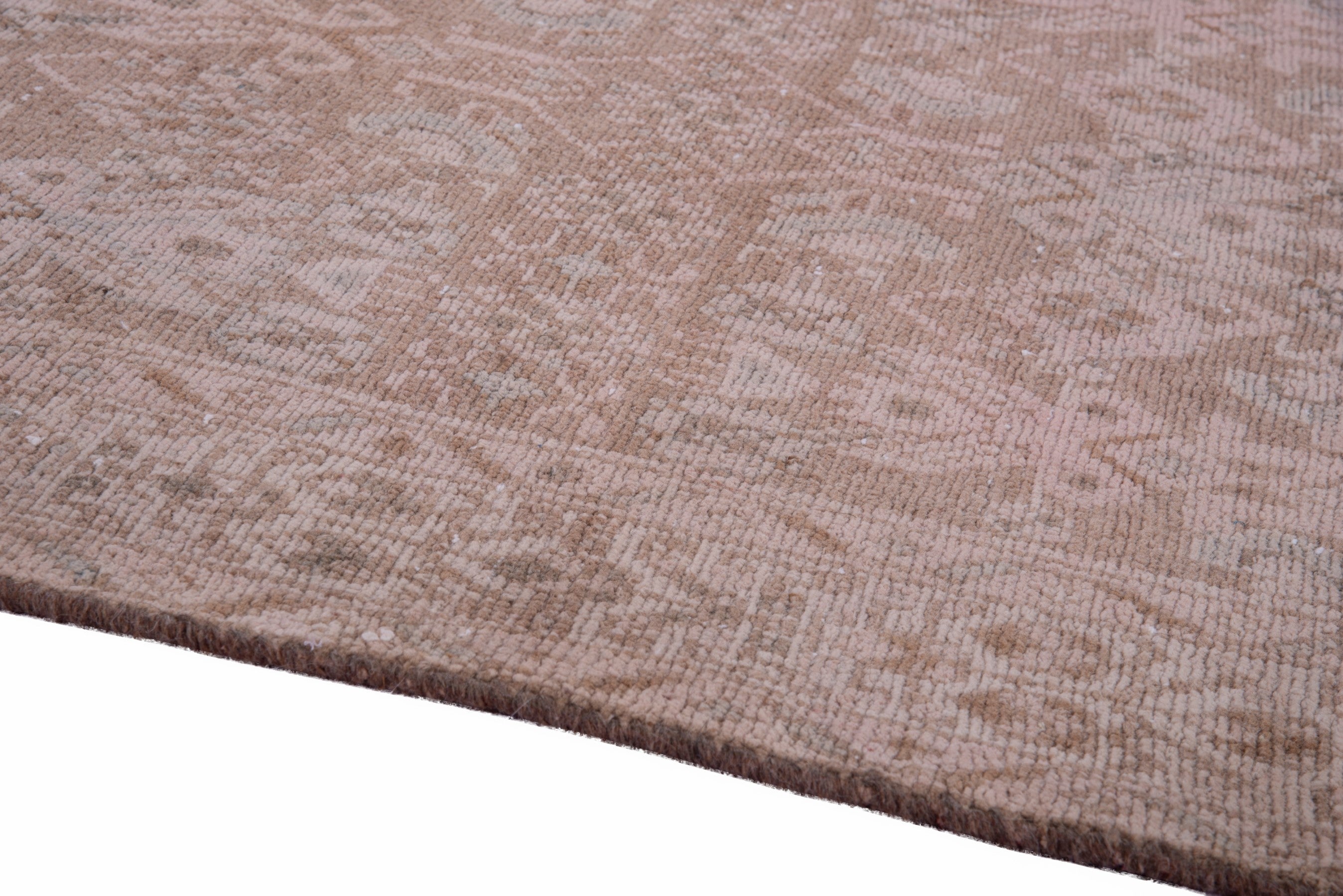 Persian Hamedan runner rug in taupe and dusty rose, view 8 of 17