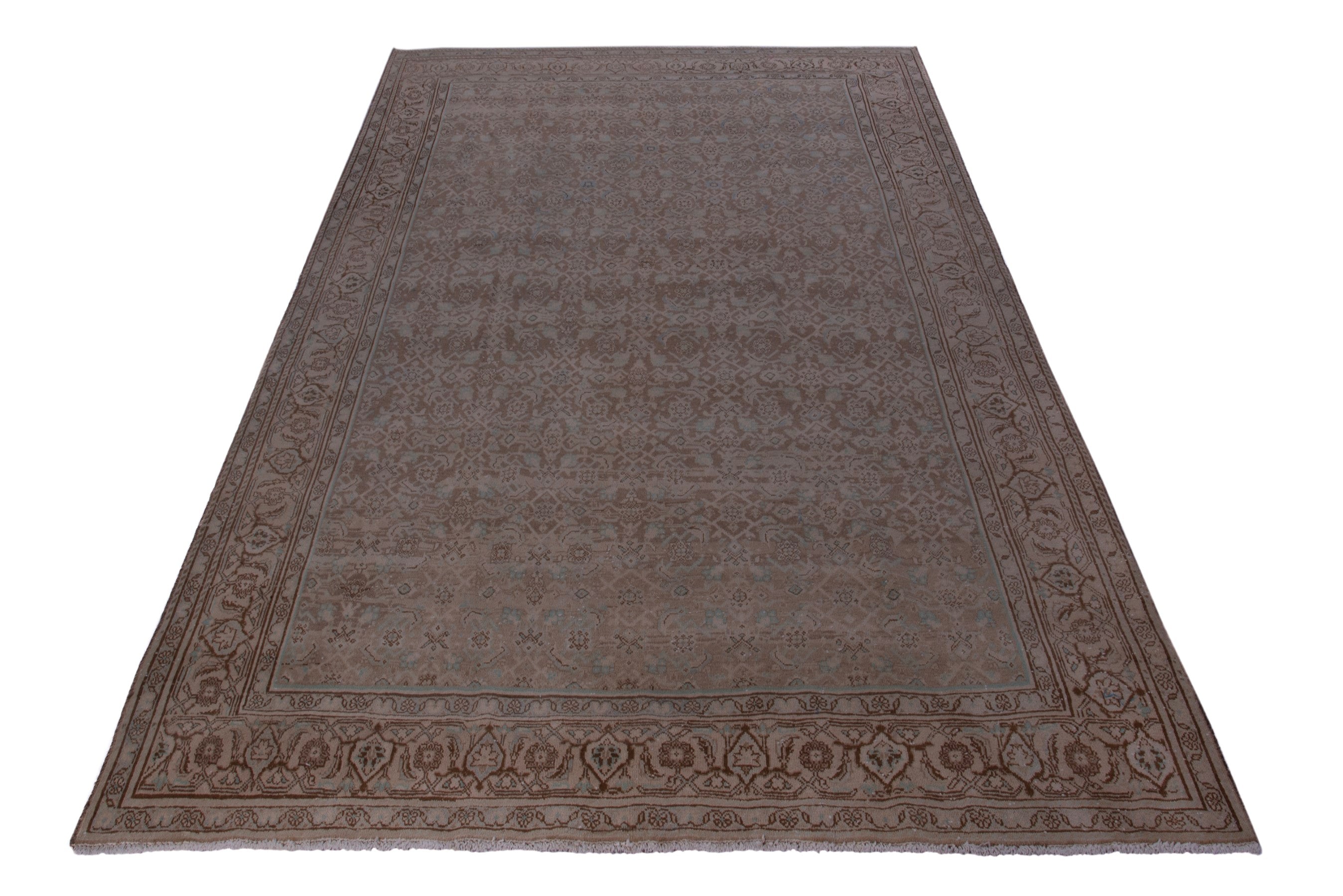 Persian Mahal oversized rug in taupe and greige, view 2 of 19