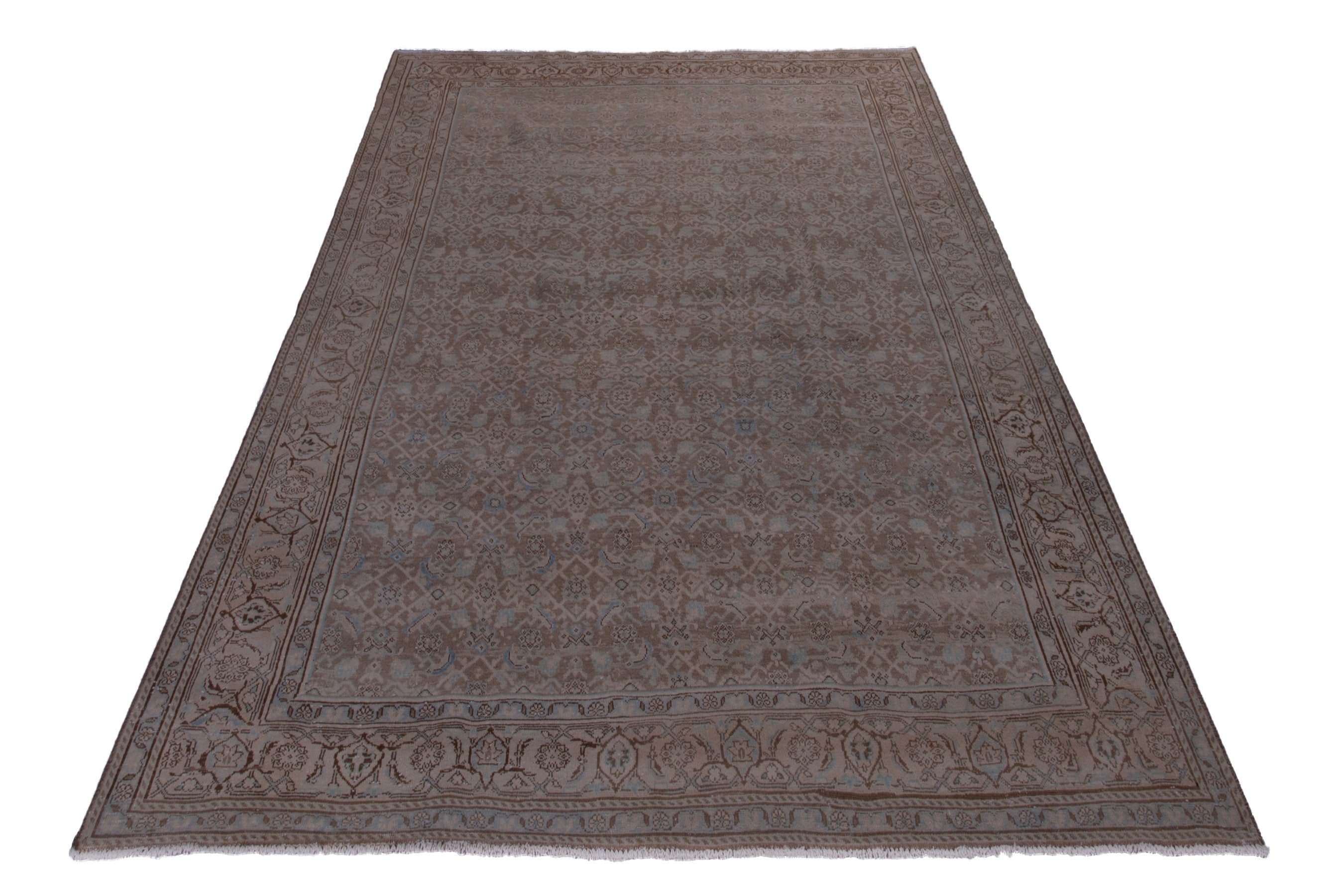 Persian Mahal oversized rug in taupe and greige, view 3 of 19