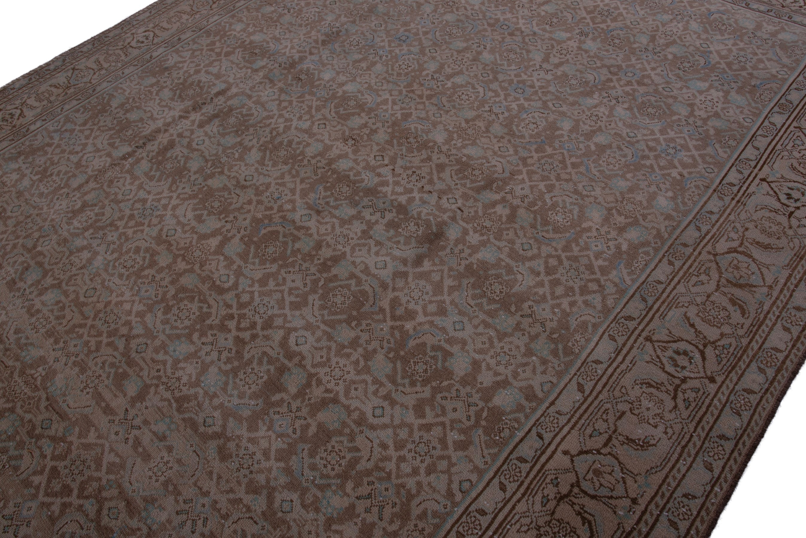 Persian Mahal oversized rug in taupe and greige, view 6 of 19