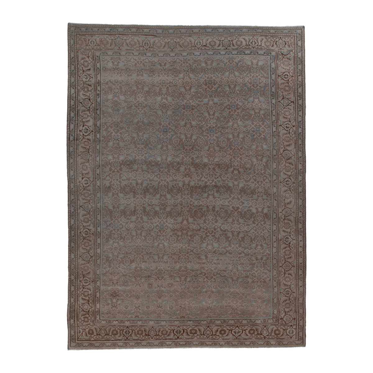 Persian Mahal oversized rug in taupe and greige, 8' x 11'