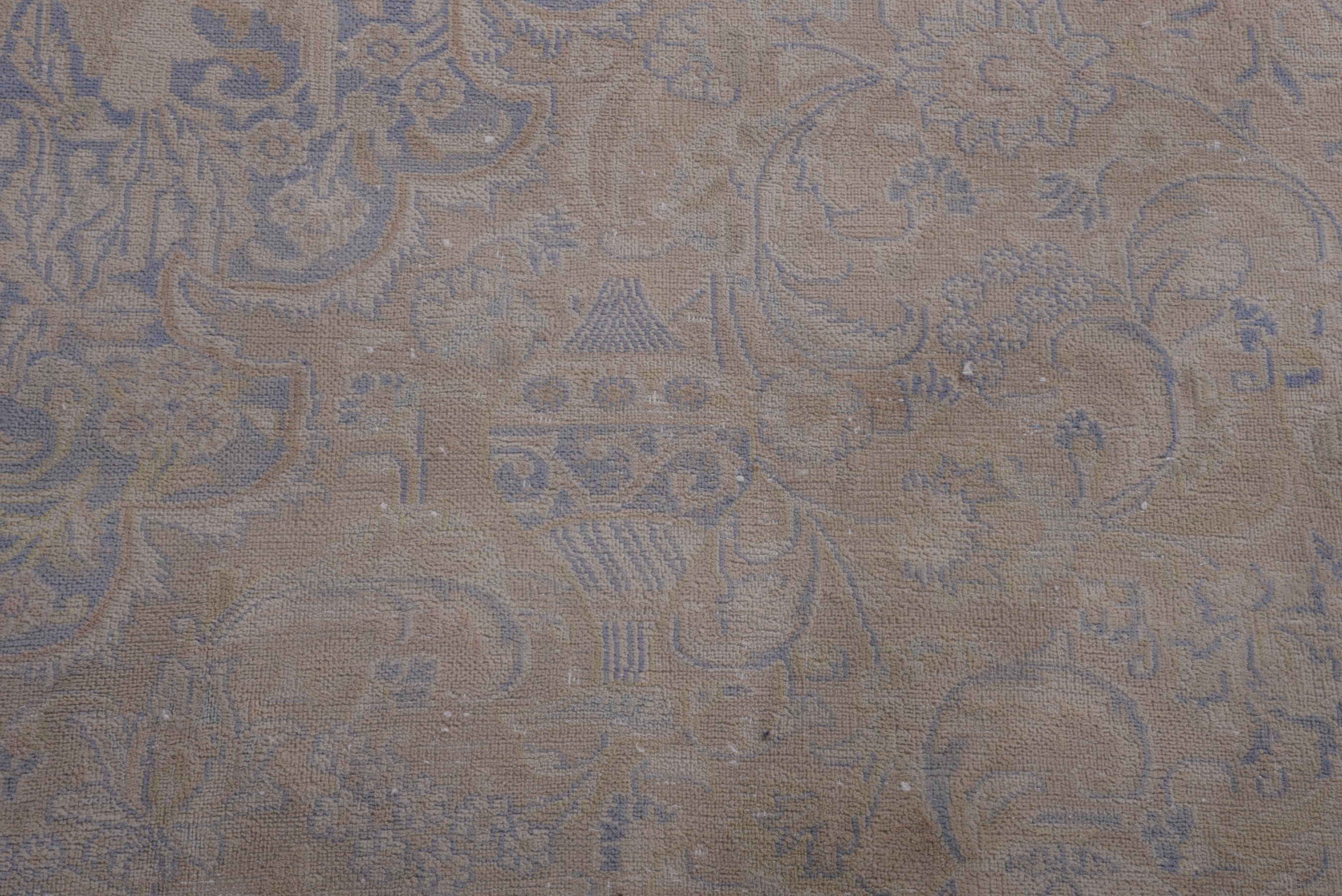Persian Kashmar oversized rug in taupe and greige, view 15 of 22