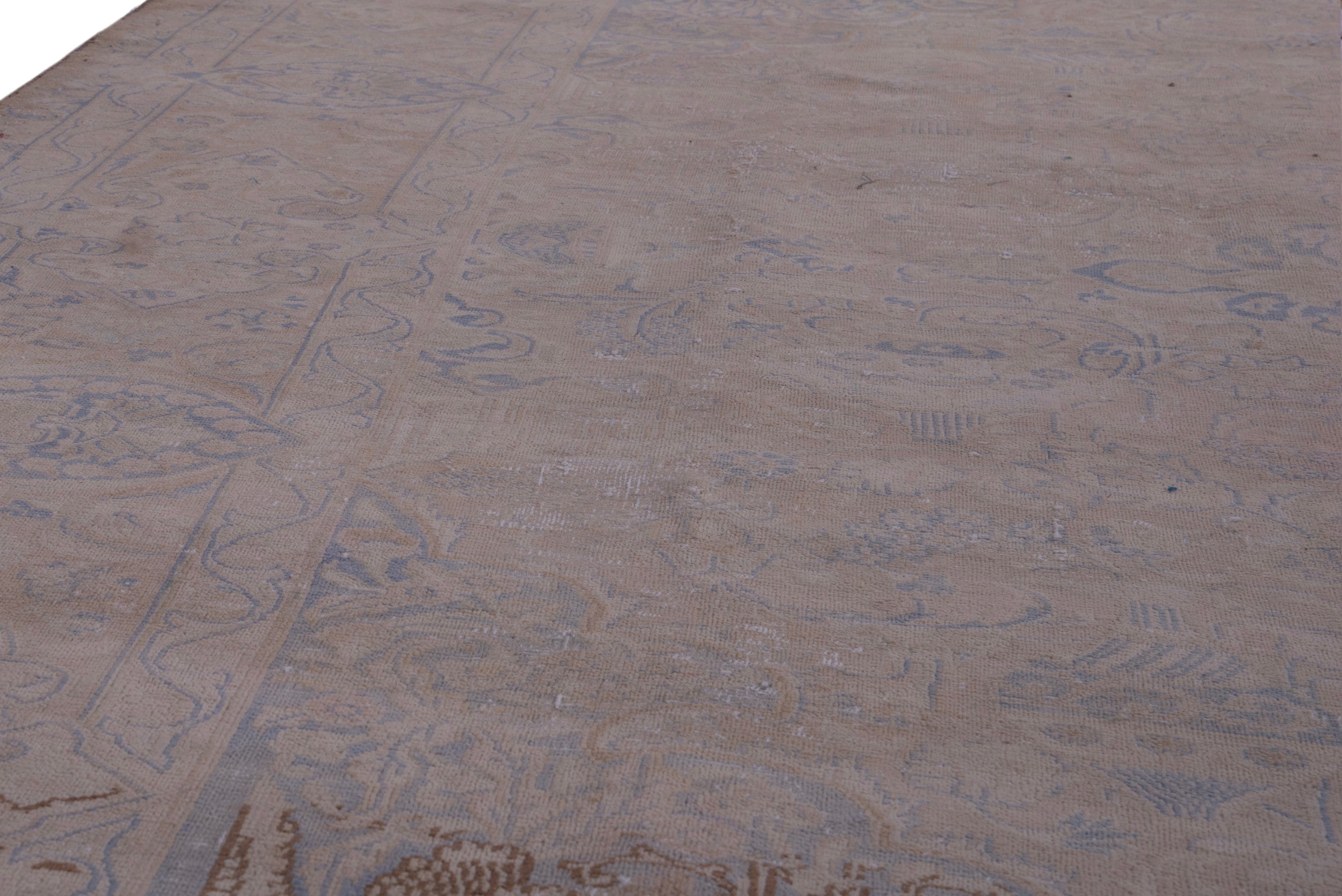 Persian Kashmar oversized rug in taupe and greige, view 16 of 22